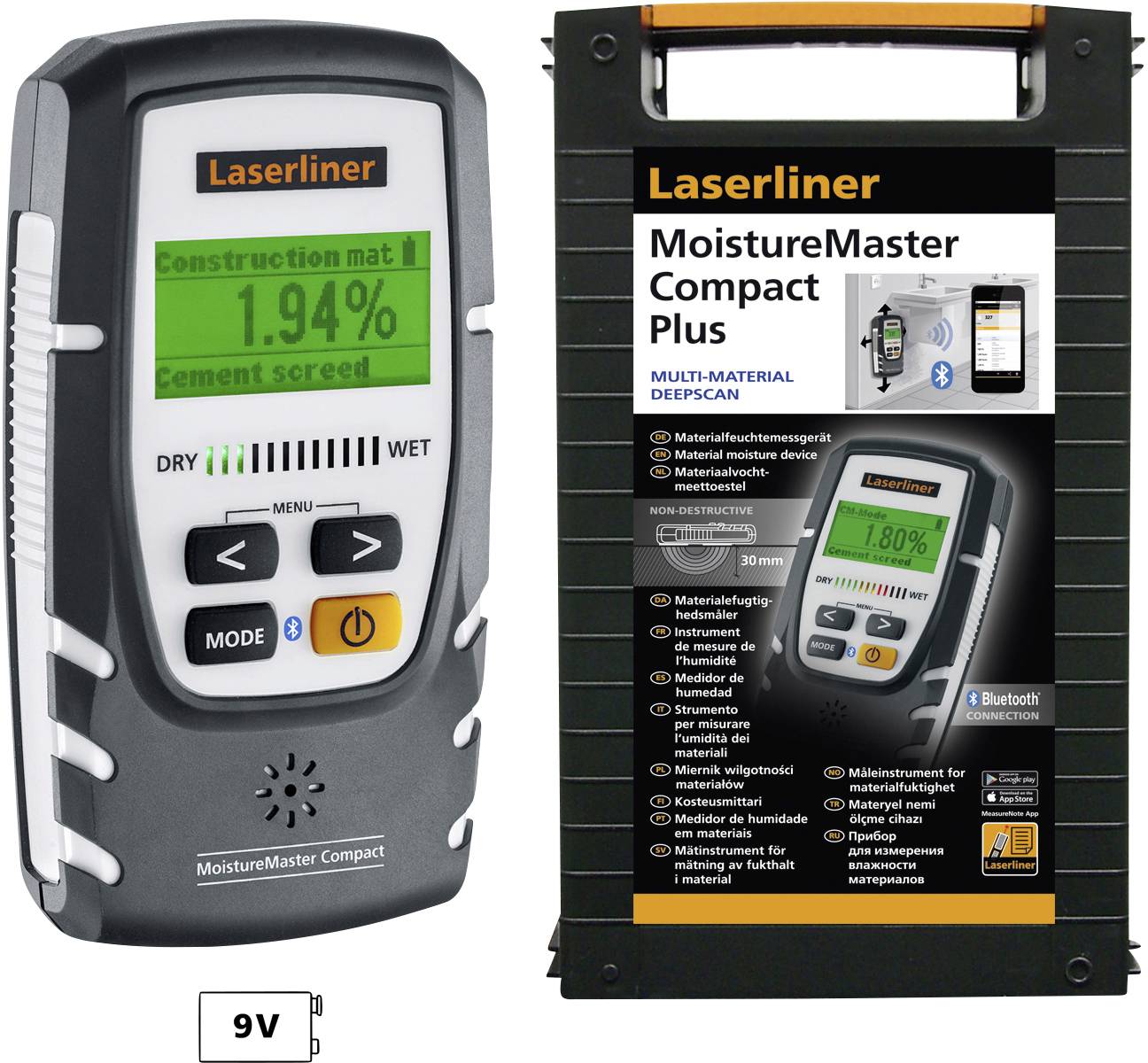 Laserliner MoistureMaster Compact Plus Materialfeuchtemessgerät