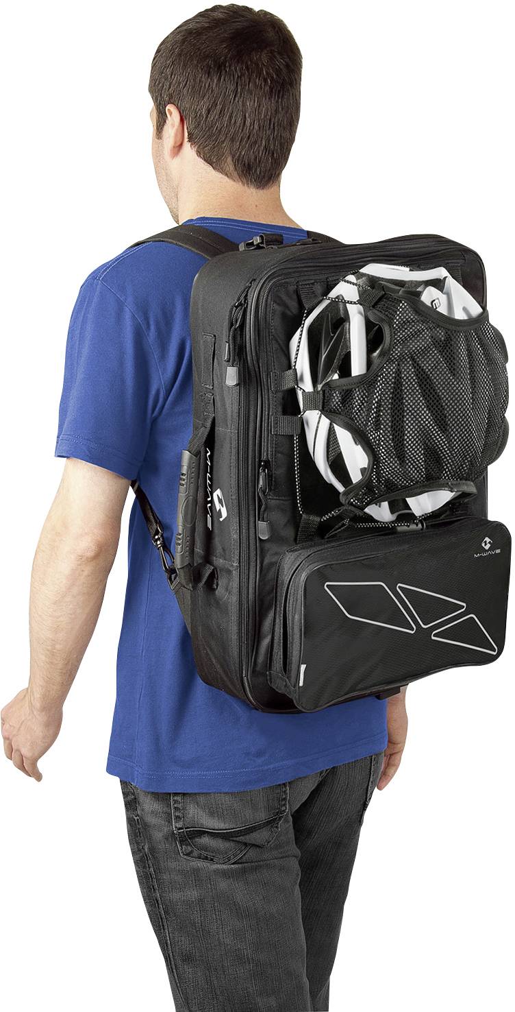 M-Wave Amsterdam Triple Gepäckträgertasche Schwarz, Grau