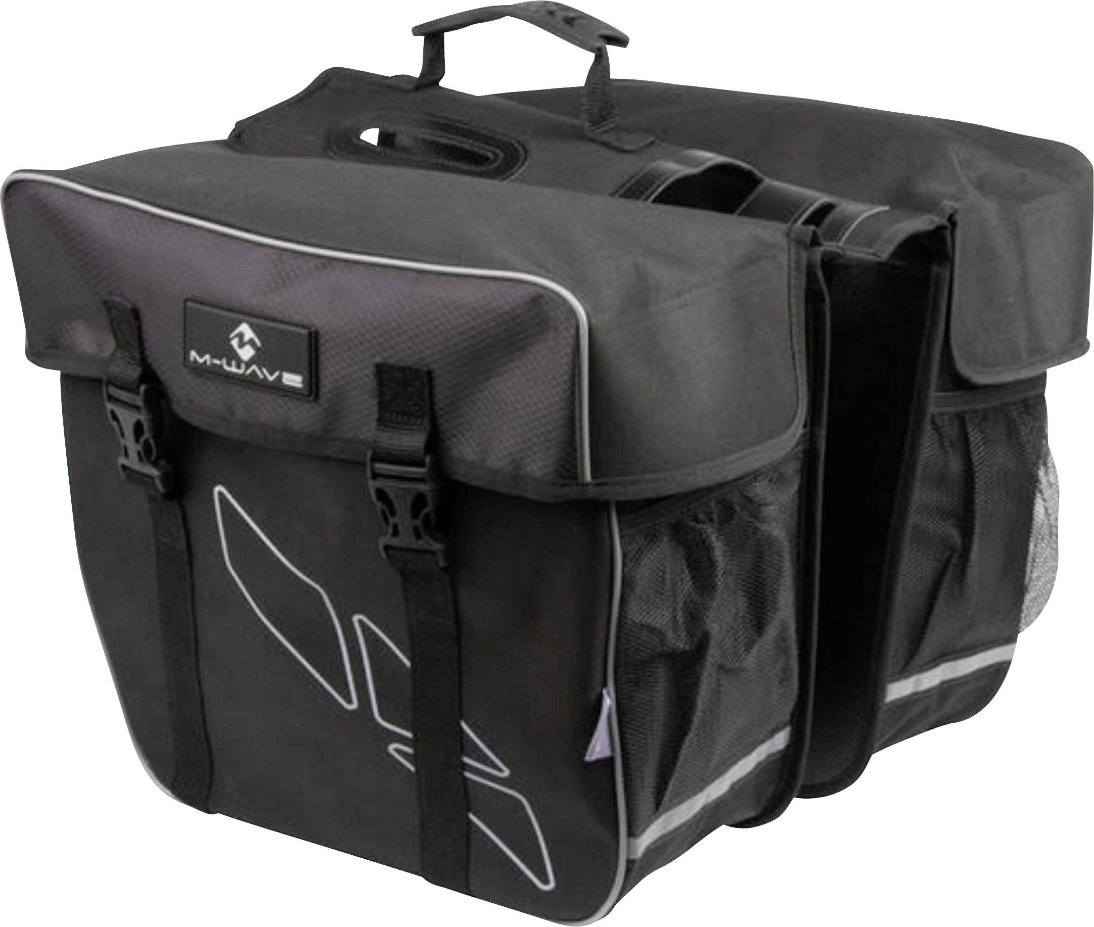 M-Wave Amsterdam Double Gepäckträgertasche Schwarz, Grau