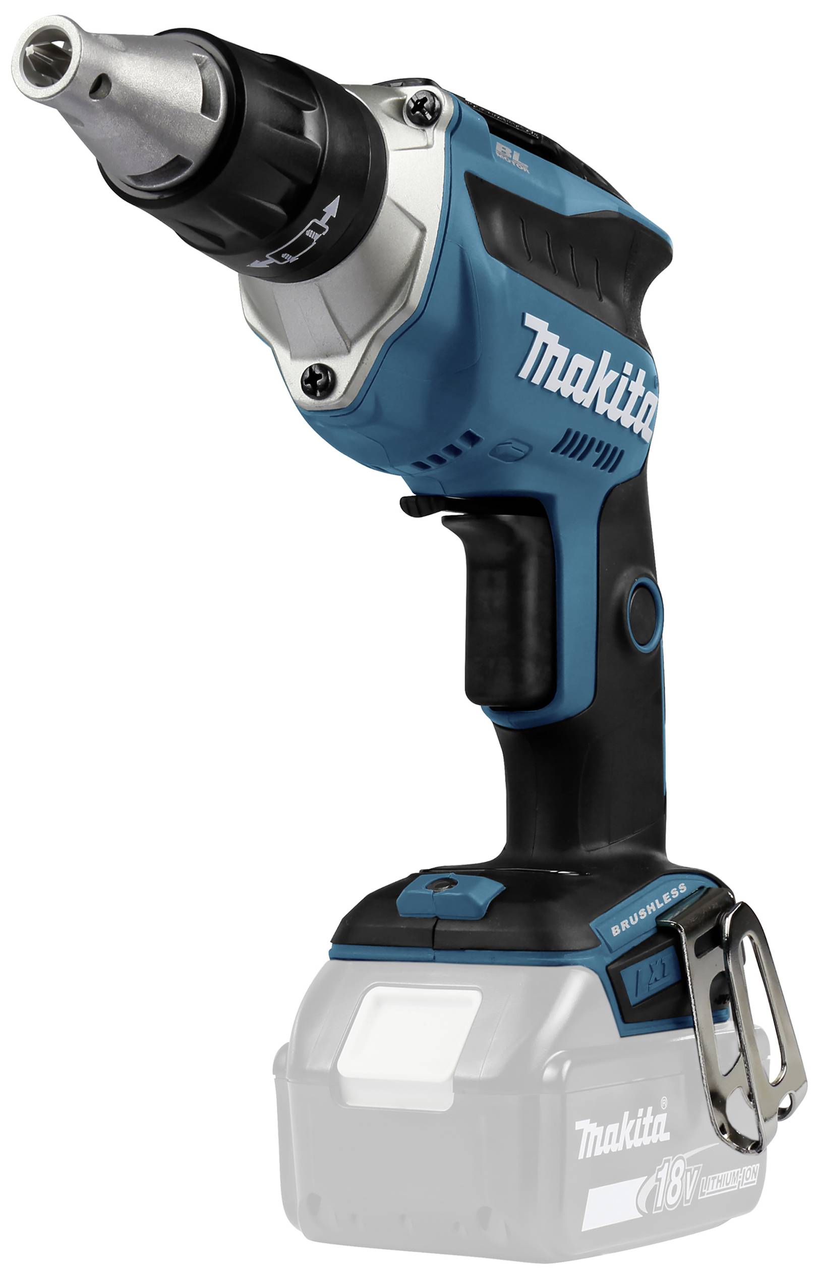 Akku-Schlagschrauber von Makita in Blau und Schwarz. Geeignet für Heimwerkerprojekte und professionelle Anwendungen.