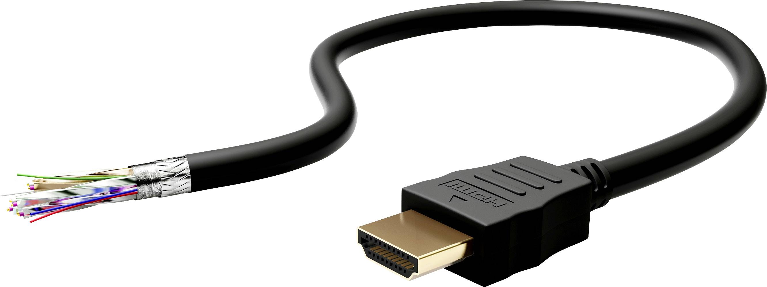 Goobay HDMI Anschlusskabel HDMI-A Stecker, HDMI-A Stecker 2.00 m Schwarz 38517 vergoldete Steckkontakte HDMI-Kabel