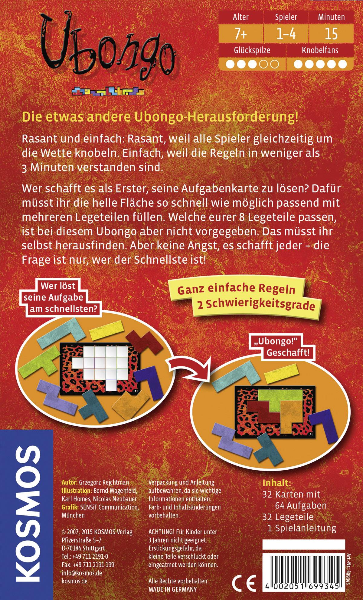 Kosmos Ubongo Mitbringspiel - Neue Edition