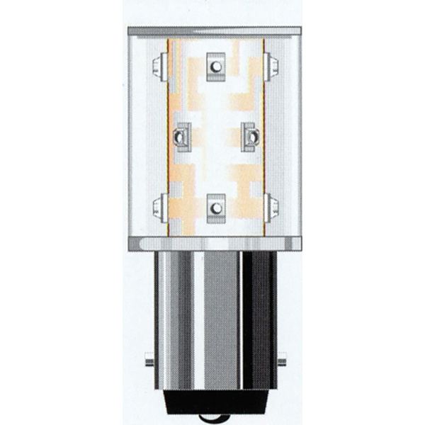 Oshino OD­R01SM12B15­24 LED-Signalleuchte Rot BA15d 24 V/AC, 24 V/DC 6000 mlm