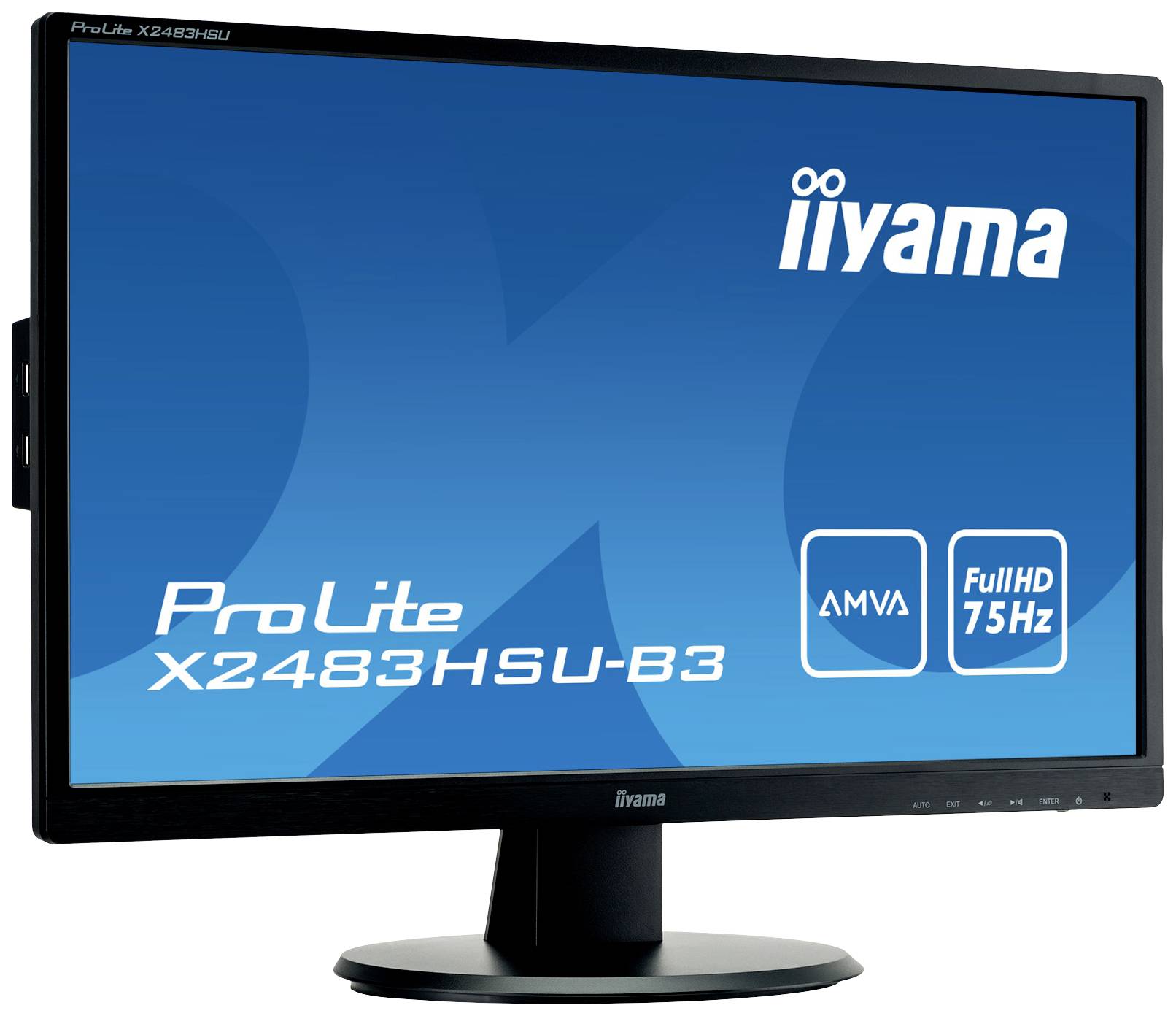 Iiyama ProLite X2483HSU LED-Monitor 61 cm (24 Zoll) EEK E (A - G) 1920 x 1080 Pixel Full HD 4 ms Kopfhörer (3.5 mm Klinke), DisplayPort, HDMI®, VGA