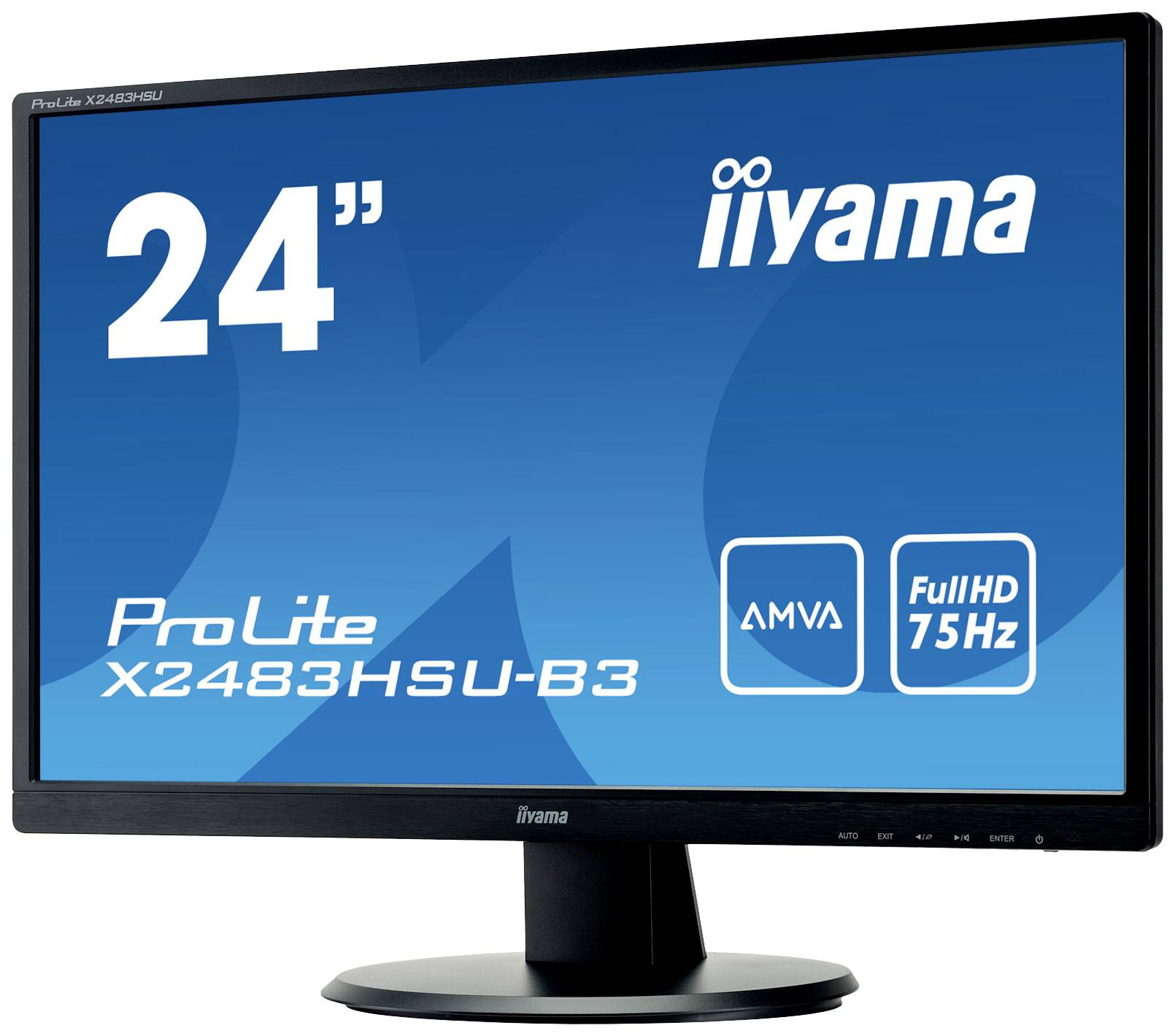Iiyama ProLite X2483HSU LED-Monitor 61 cm (24 Zoll) EEK E (A - G) 1920 x 1080 Pixel Full HD 4 ms Kopfhörer (3.5 mm Klinke), DisplayPort, HDMI®, VGA