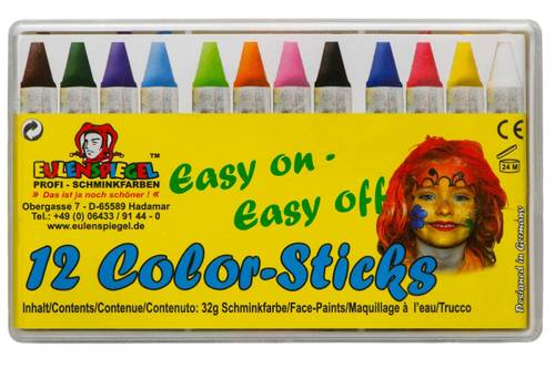 Karnevalsschminke Color-Sticks 12 Stüc