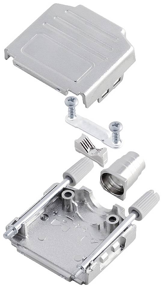 Encitech DPPK-M-09-K 6260-0105-01 D-SUB Gehäuse Polzahl: 9 Kunststoff, metallisiert 180° Silber