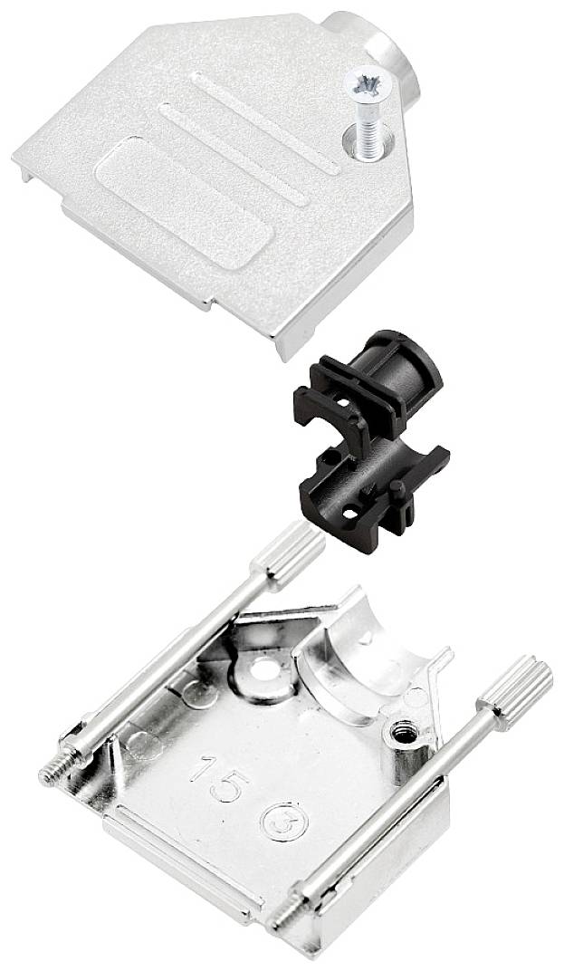 Encitech DTZK09-K 6560-0105-01 D-SUB Gehäuse Polzahl: 9 Vollmetall 180 ° Silber 1 St.