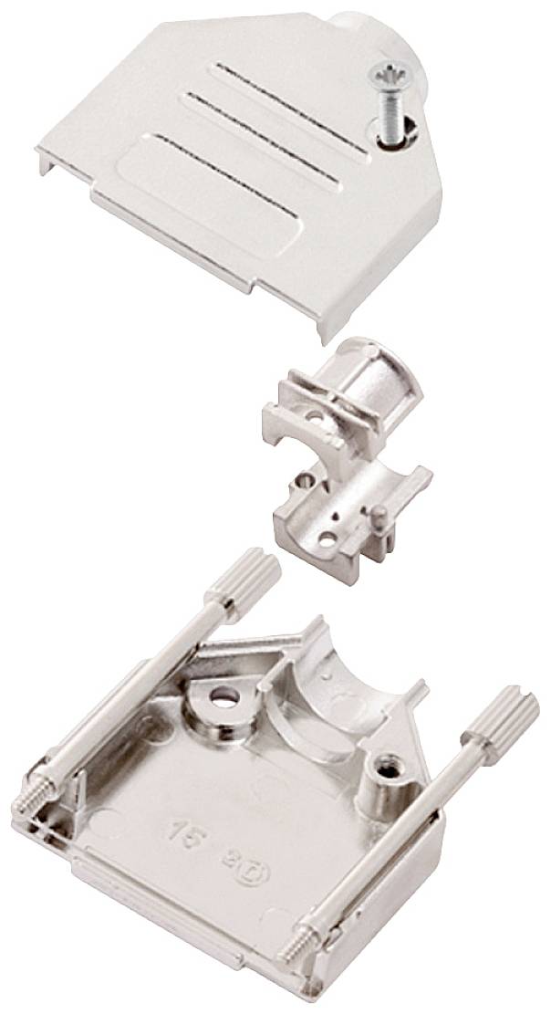 Encitech DTZK-25-HI-K 6560-0705-03 D-SUB Gehäuse Polzahl: 25 Vollmetall 180° Silber 1St.