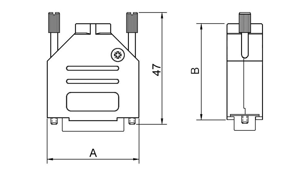 Encitech DTZK50-K 6560-0105-05 D-SUB Gehäuse Polzahl: 50 Vollmetall 180° Silber 1St.