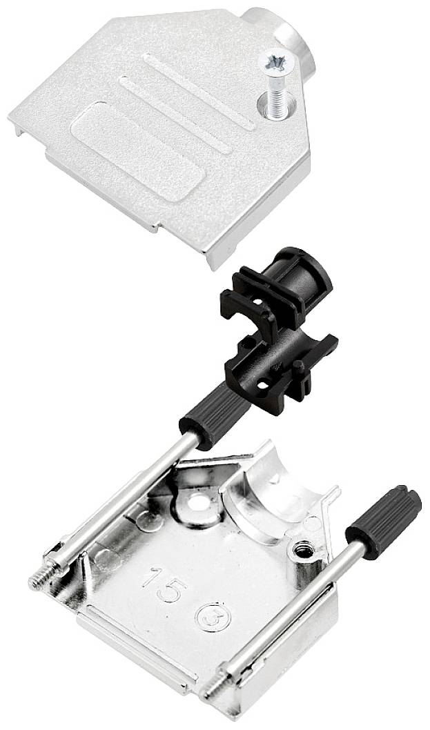 Encitech DTZK50-PCBK-K 6560-3105-05 D-SUB Gehäuse Polzahl: 50 Vollmetall 180° Silber 1St.