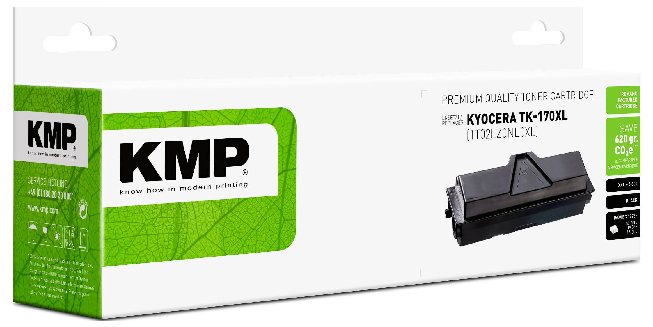 KMP Tonerkassette ersetzt Kyocera TK-170 Kompatibel Schwarz 14000 Seiten K-T23X
