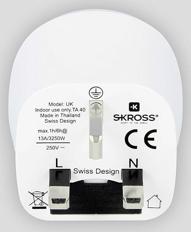Skross 1.500230-1 Reiseadapter CA EU to UK (BULK)