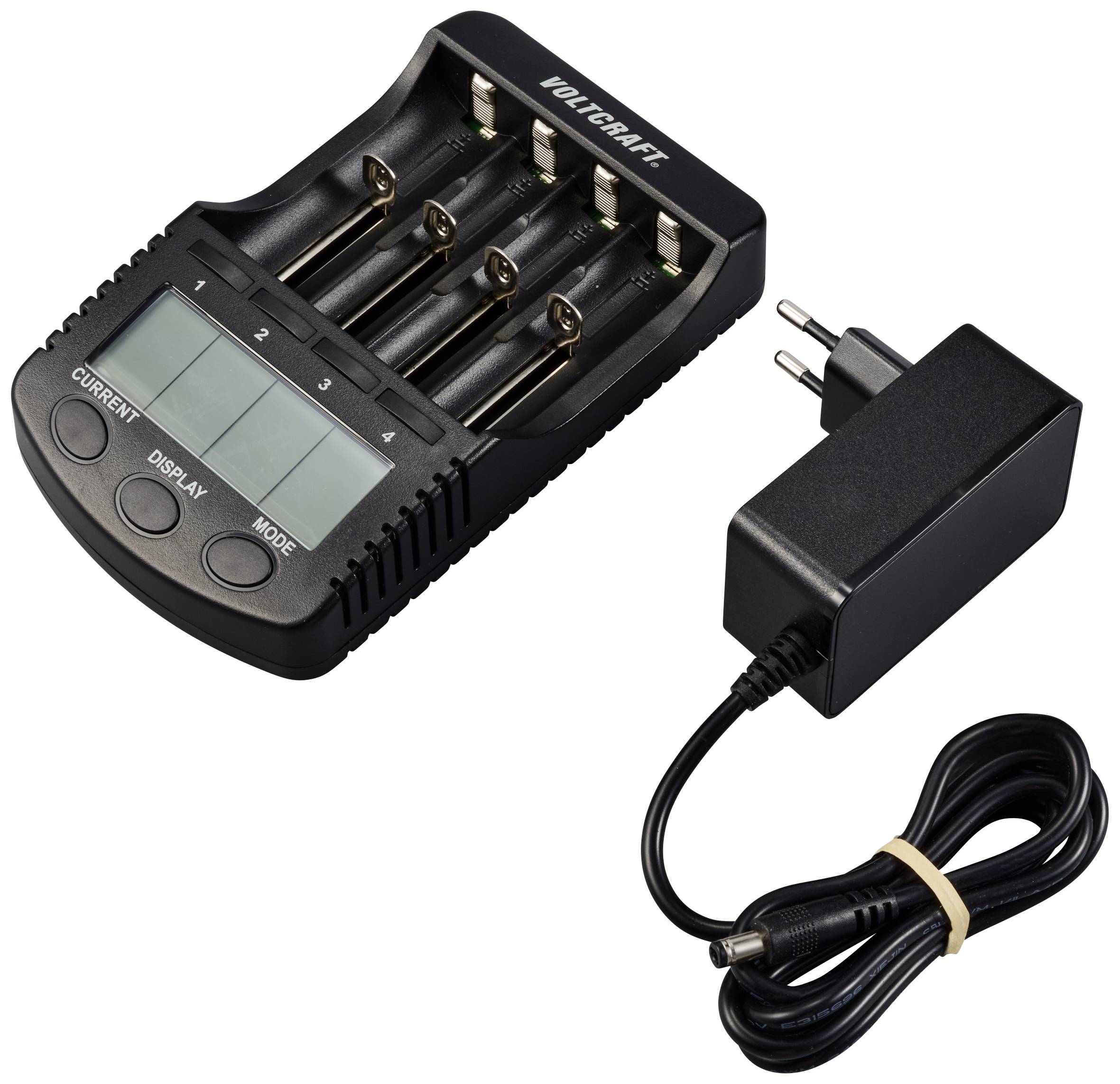 VOLTCRAFT CC-2 Rundzellen-Ladegerät NiMH, NiCd, LiIon Mignon (AA), Micro (AAA), Baby (C), Sub-C, 26650, 26500, 18650, 17670