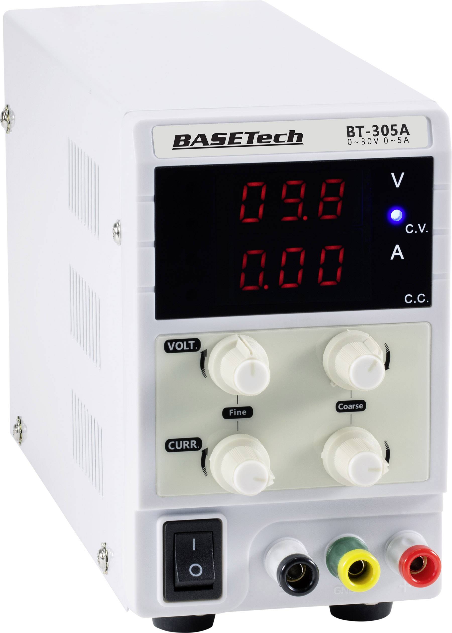 Basetech Labornetzgerät, einstellbar 0 - 30V 0 - 5A 150W Steckanschluss 4mm schmale Bauform Anzahl Ausgänge 1 x