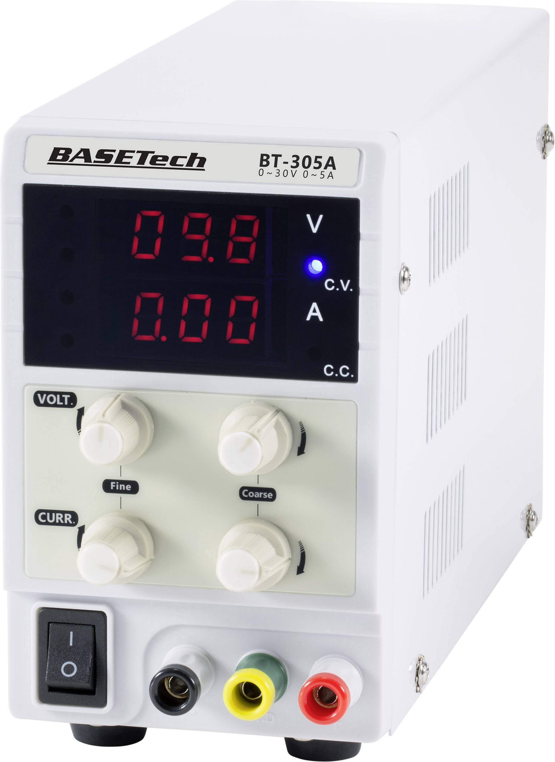 Basetech Labornetzgerät, einstellbar 0 - 30V 0 - 5A 150W Steckanschluss 4mm schmale Bauform Anzahl Ausgänge 1 x