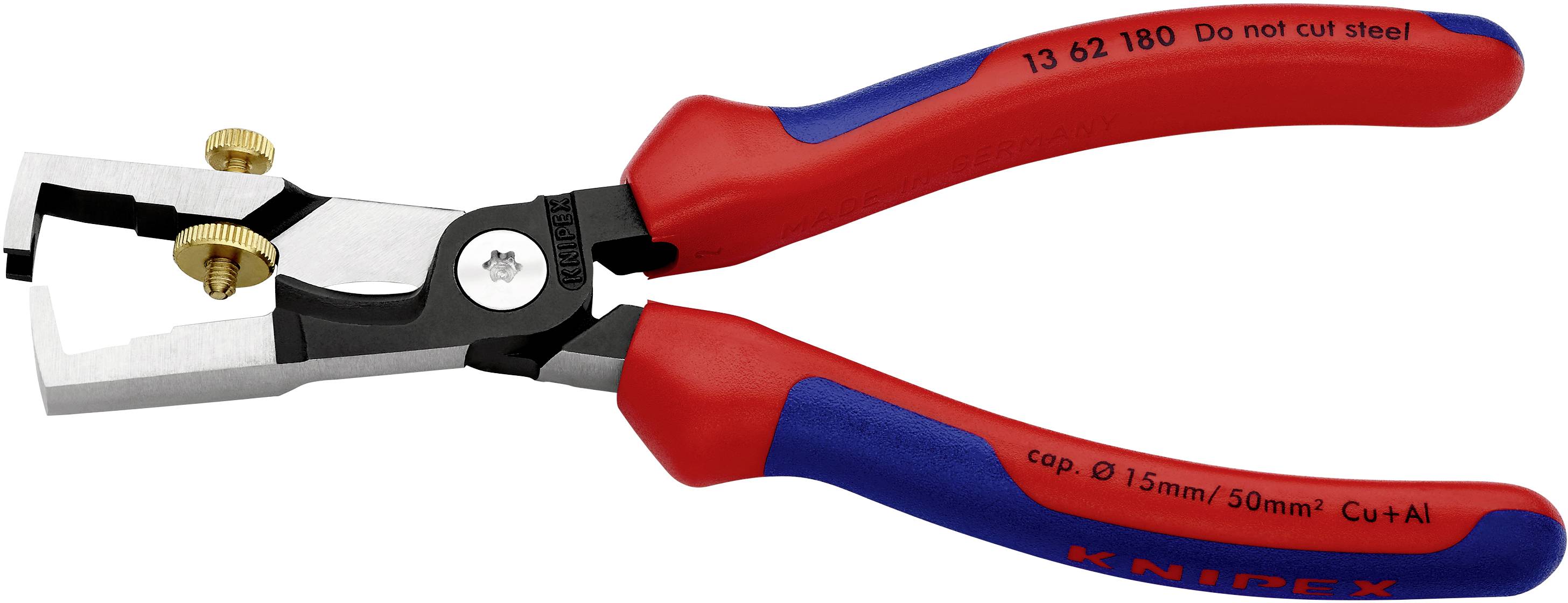 Knipex StriX 13 62 180 Kabelschere Geeignet für (Abisoliertechnik) Alu- und Kupferkabel, ein- und mehrdrähtig 15 mm 7 50 mm²