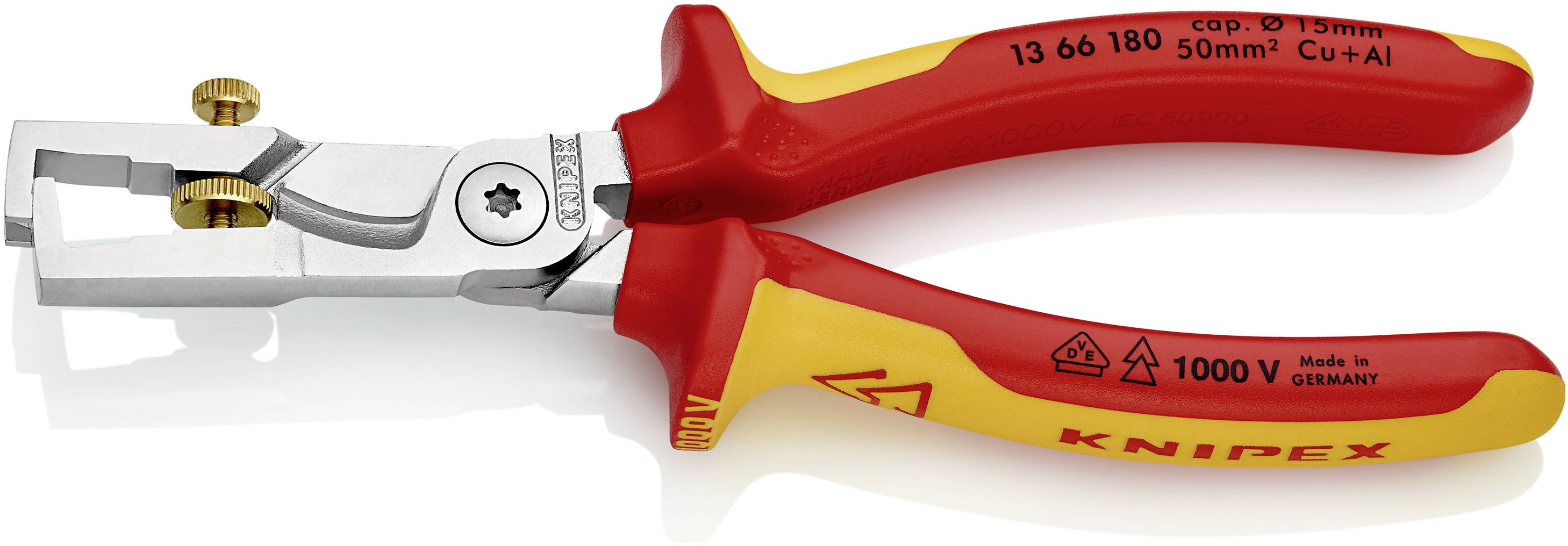 Knipex StriX 13 66 180 Kabelschere Geeignet für (Abisoliertechnik) Alu- und Kupferkabel, ein- und mehrdrähtig 15 mm 5 50 mm² 7