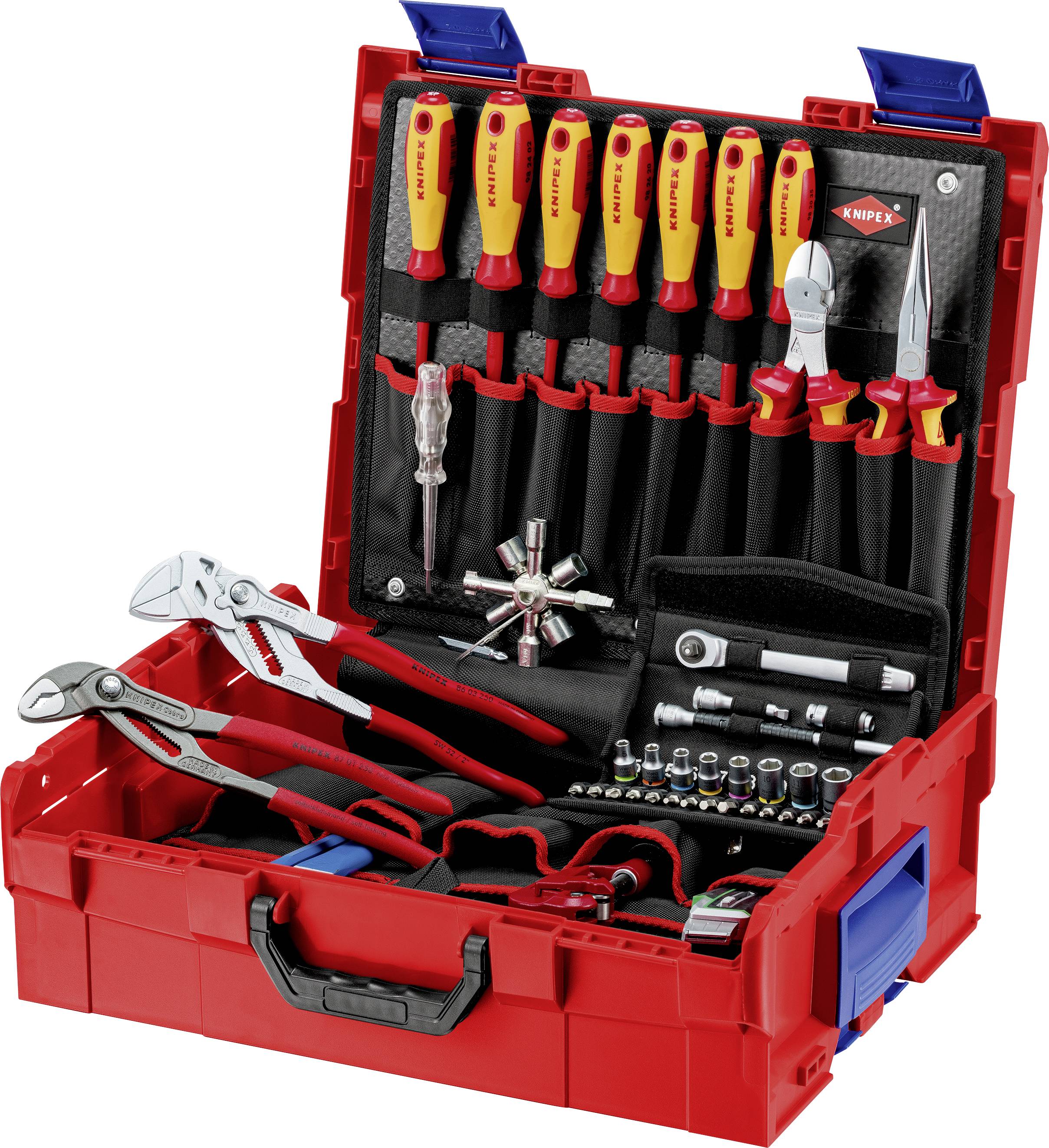 Knipex L-BOXX 00 21 19 LB S Sanitär Werkzeugkoffer bestückt 52teilig (L x B x H) 357 x 442 x 151 mm