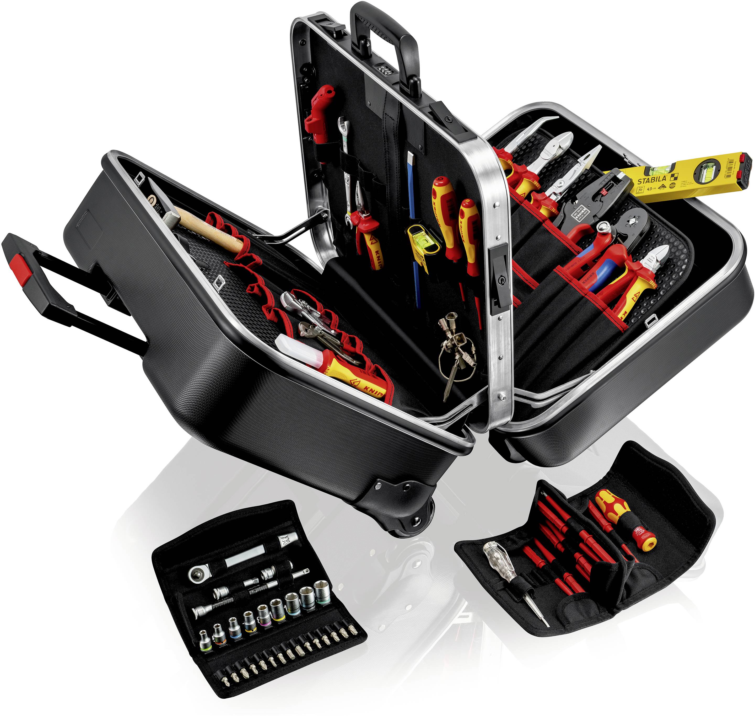 Knipex BigTwin 00 21 41 Elektriker Werkzeugkoffer bestückt 63teilig (B x H x T) 510 x 270 x 410 mm