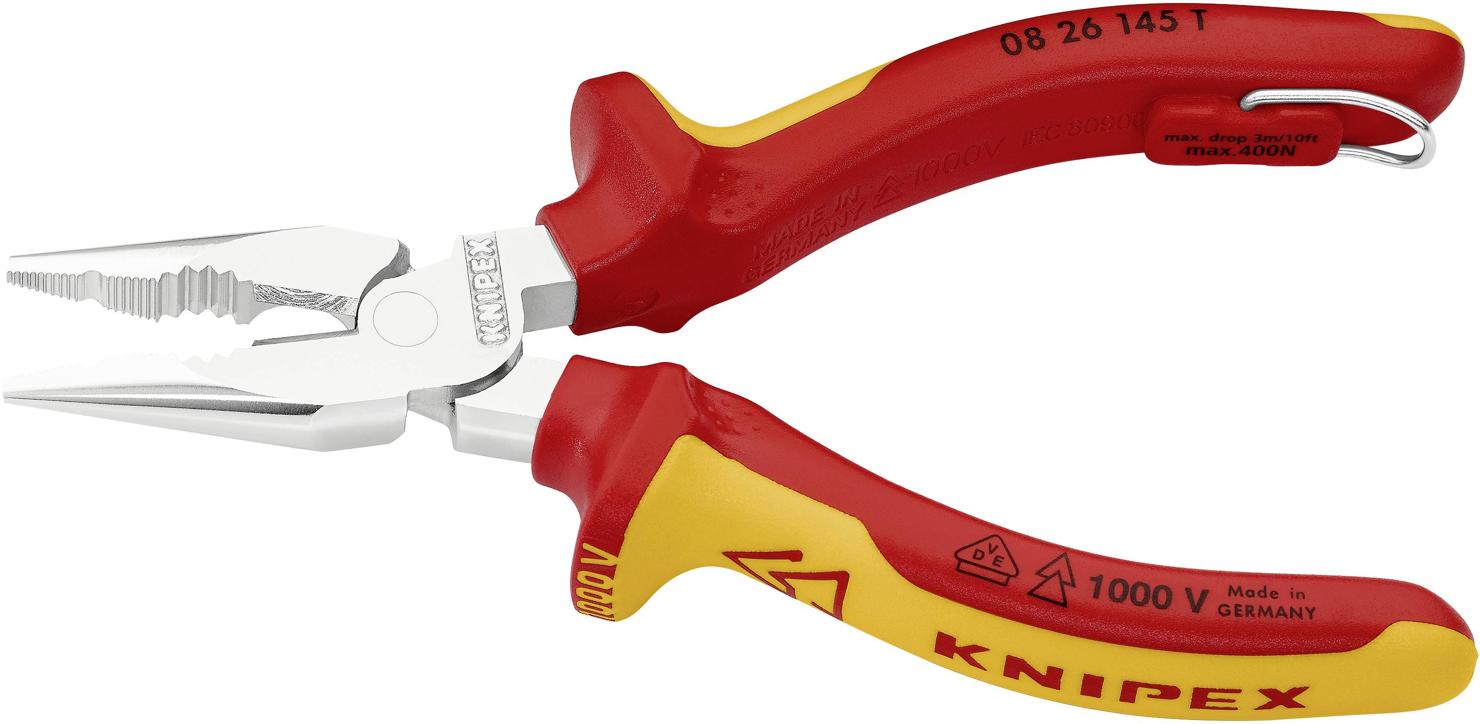 Knipex 08 26 145 T Elektronik- u. Feinmechanik Kombizange 145 mm