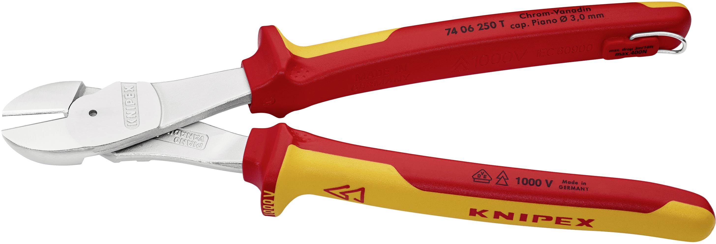 Knipex 74 06 250 T VDE Kraft-Seitenschneider 250 mm