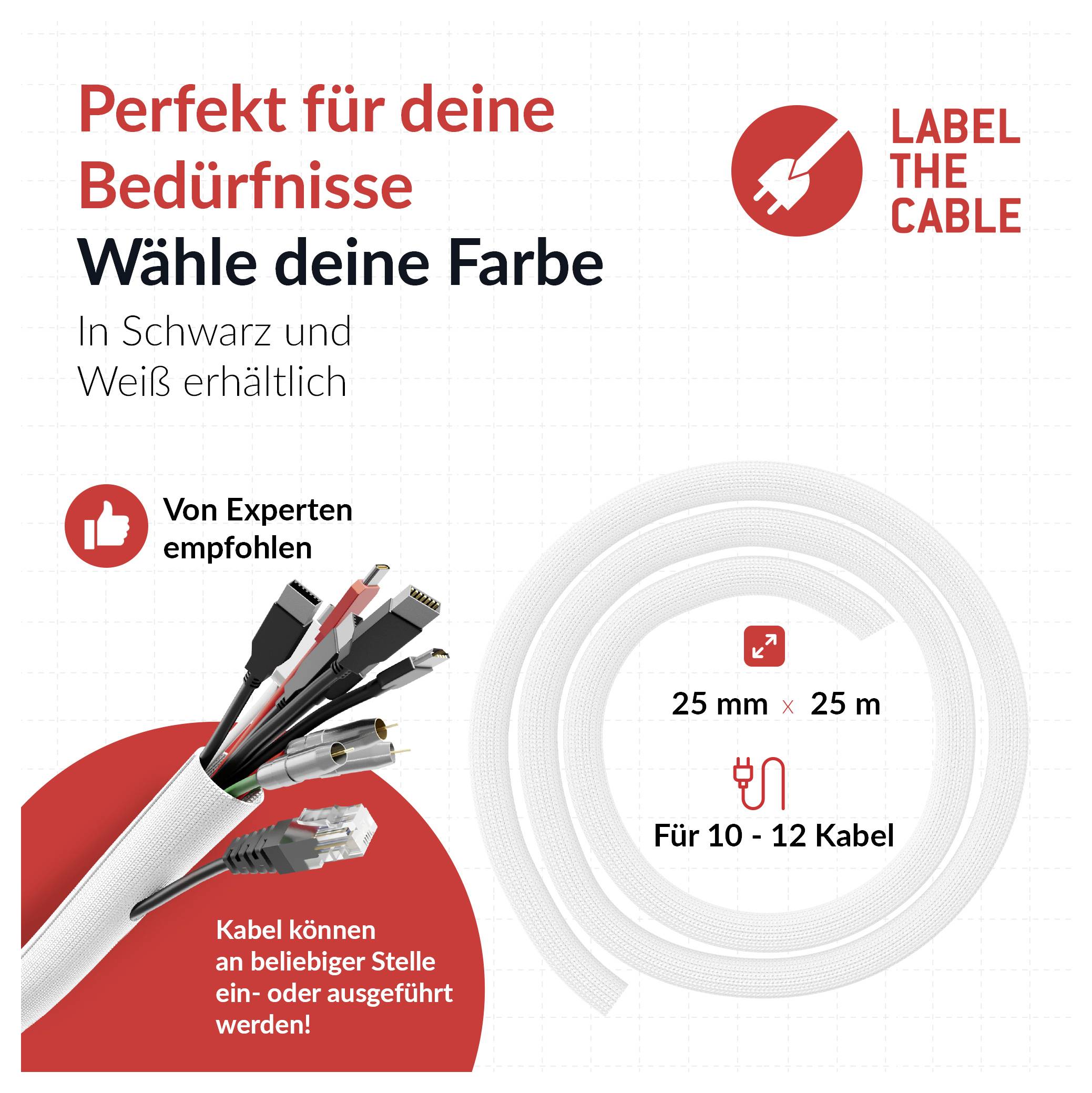 Label the Cable LTC CABLE TUBE PRO 5120 25m Weiß