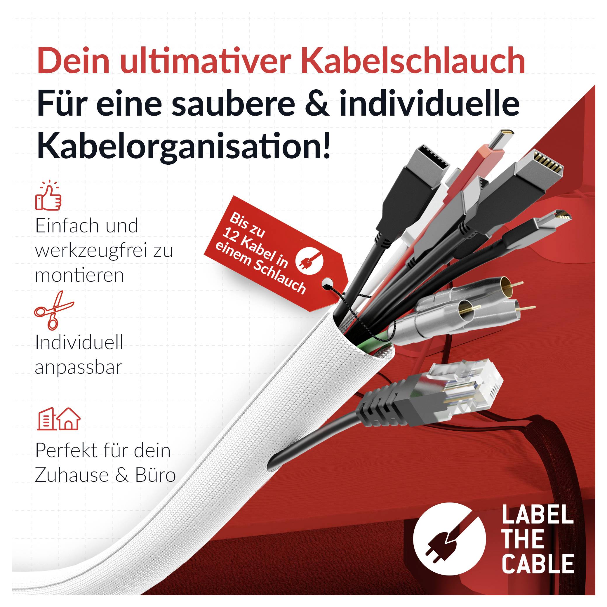 Label the Cable LTC CABLE TUBE PRO 5120 25m Weiß