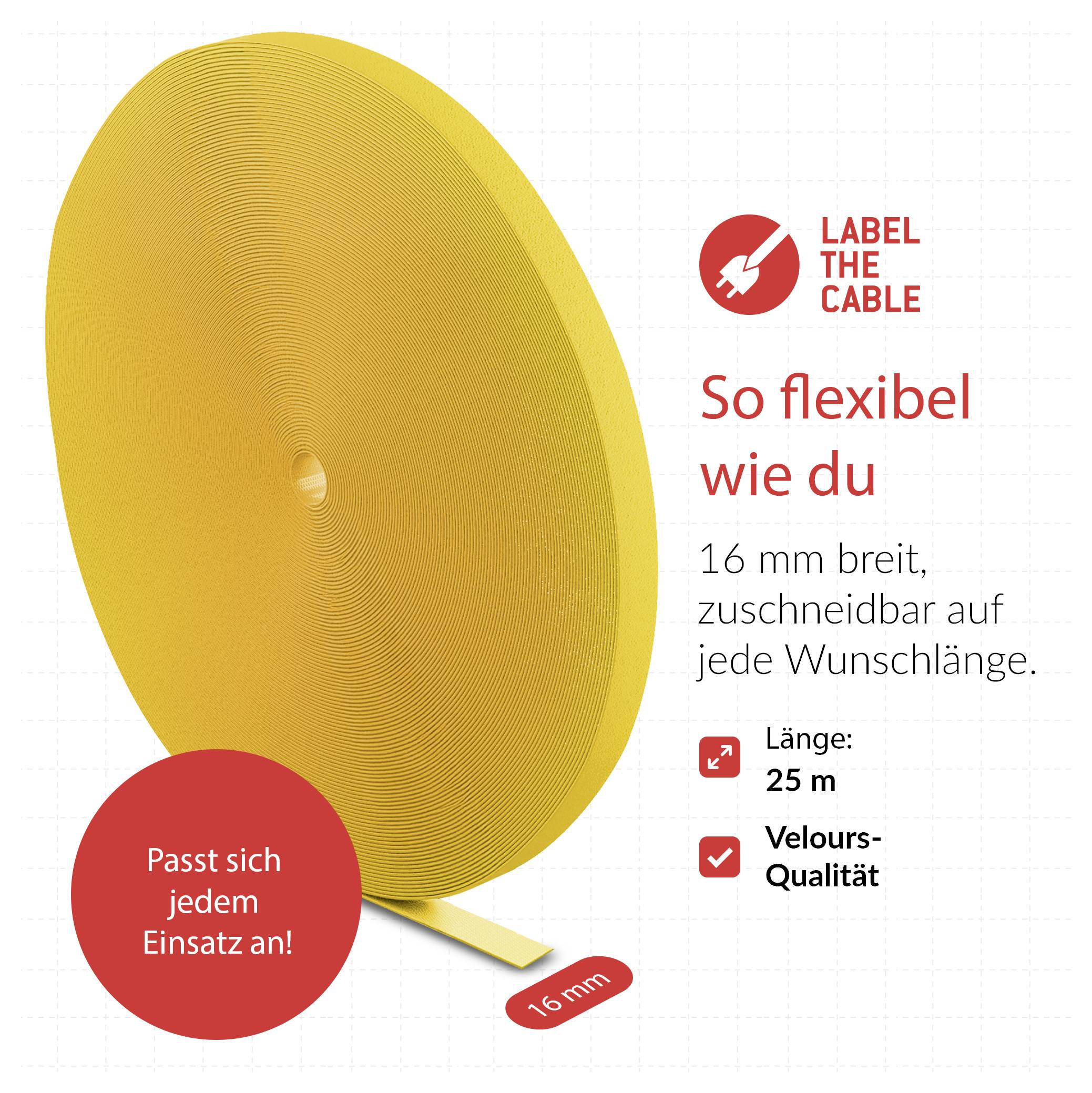 Label the Cable LTC ROLL STRAP PRO 1240 25m Gelb