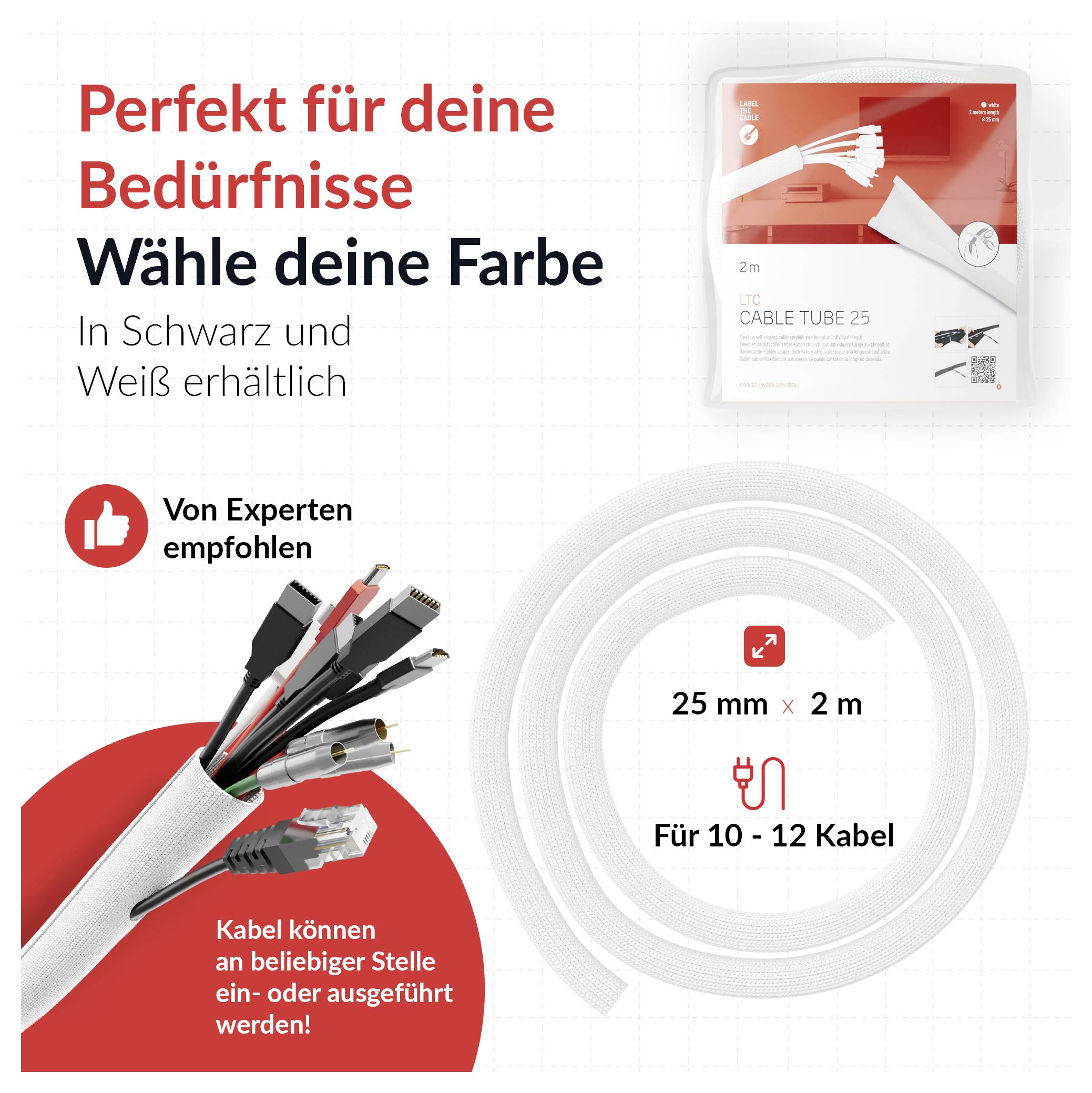 Label the Cable LTC CABLE TUBE LTC 5120 2m Weiß
