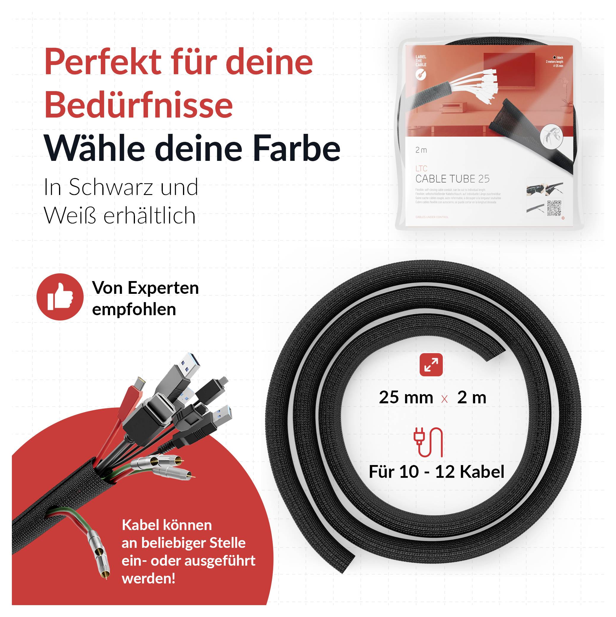 Label the Cable LTC CABLE TUBE LTC 5110 2m Schwarz