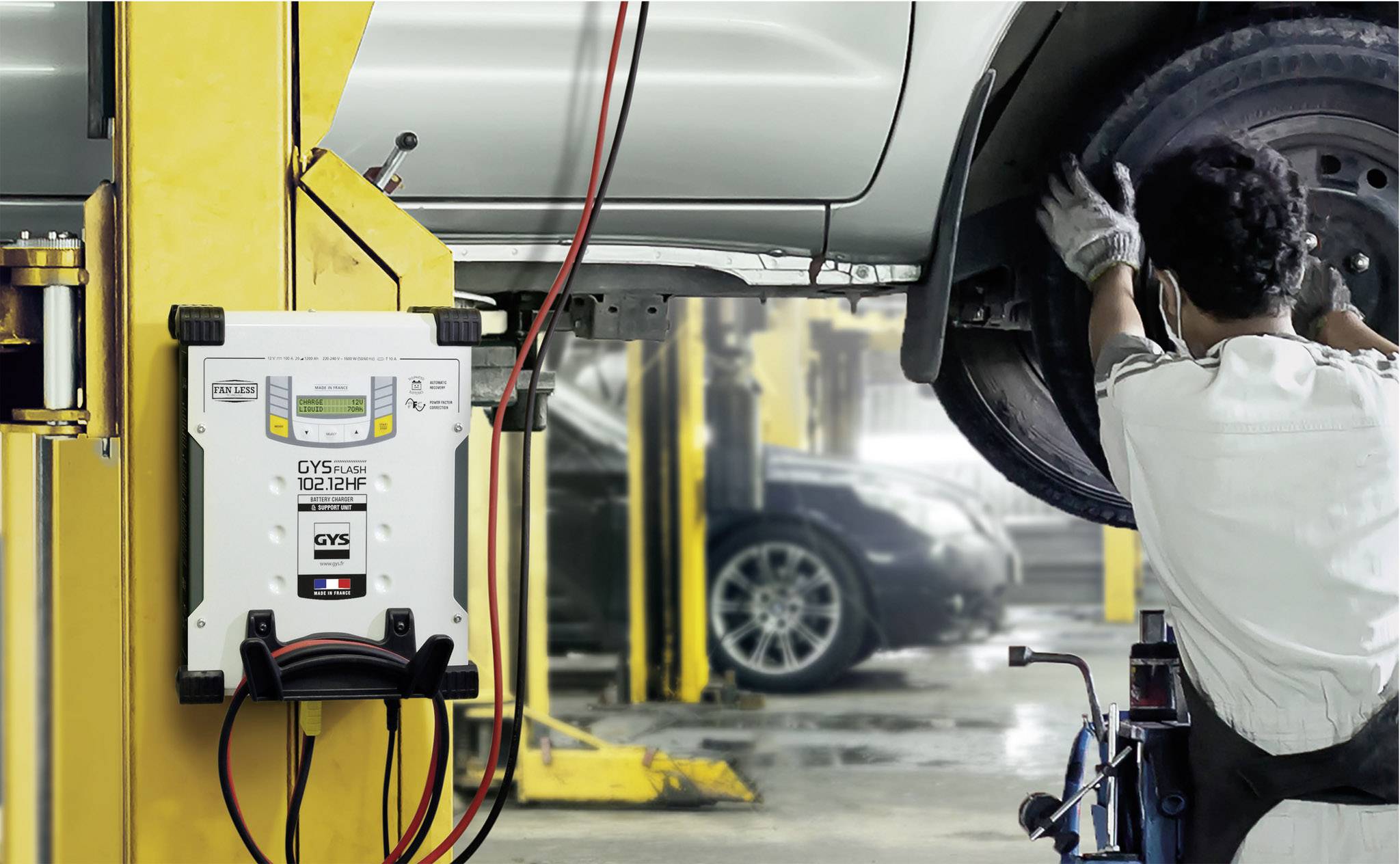 GYS GYSFLASH 102.12 HF Vertikal 029606 Automatikladegerät 12V 100A
