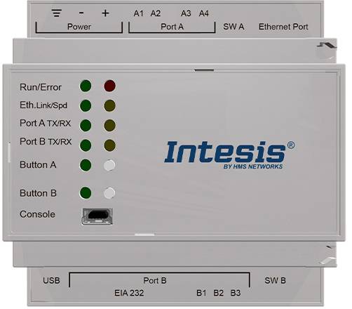 Intesis INBACMBM6000000 Modbus/BACnet Gateway 600 Datenpunkte RS-485, Ethernet 24 V/DC 1 St.