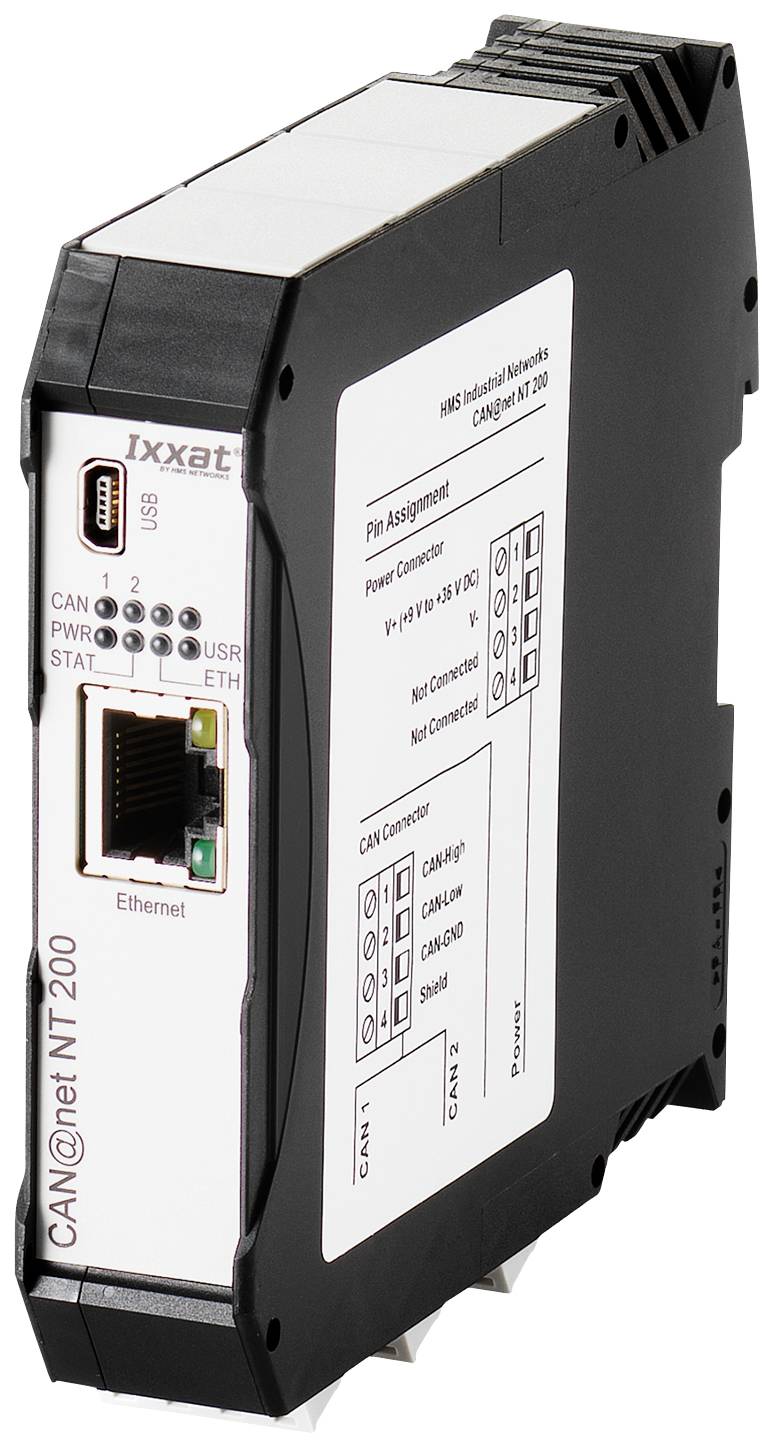 Ixxat 1.01.0332.20000 CAN@Net NT 200 CAN Umsetzer Ethernet, RJ-45, USB 24 V/DC 1 St.