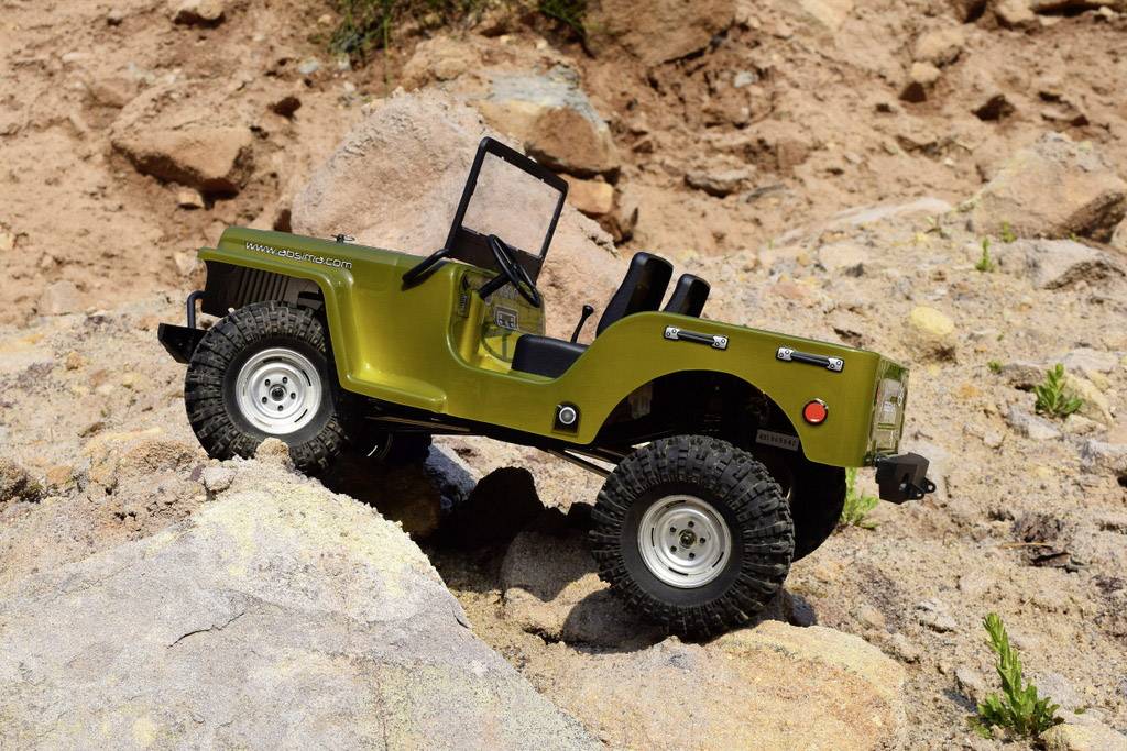 Absima CR2.4 +Jeep Karosserie Brushed 1:10 RC Modellauto Elektro Crawler Allradantrieb (4WD) RtR 2,4GHz Inkl. Zusatz-Karosserie