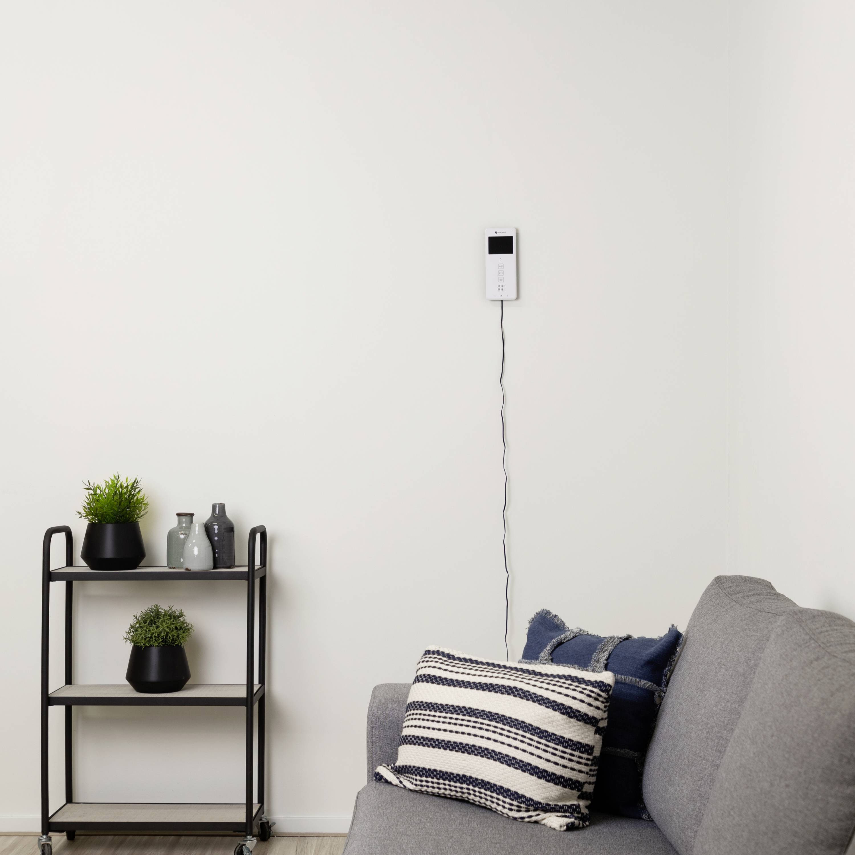 Smartwares DIC-22122 Video-Türsprechanlage 2-Draht Komplett-Set 2 Familienhaus Weiß