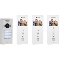 Smartwares DIC-22132 Video-Türsprechanlage 2-Draht Komplett-Set 3 Familienhaus Weiß Smartwares DIC-22132 Video-Türsprechanlage 2-Draht Komplett-Set 3 Familienhaus Weiß