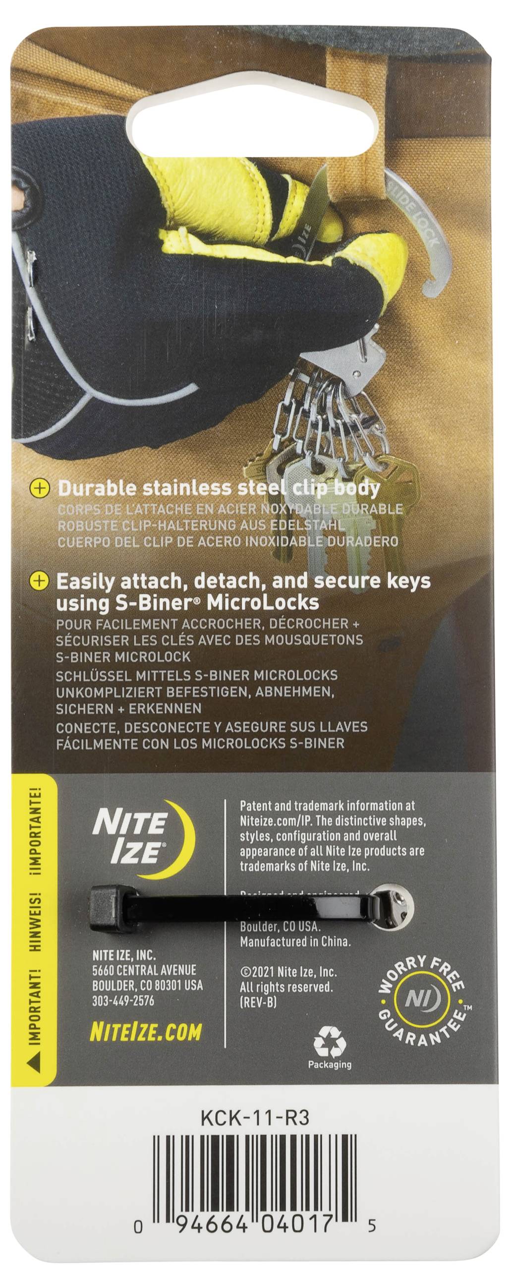 NITE Ize Schlüsselhalter NI-KCK-11-R3 Silber 1 St.