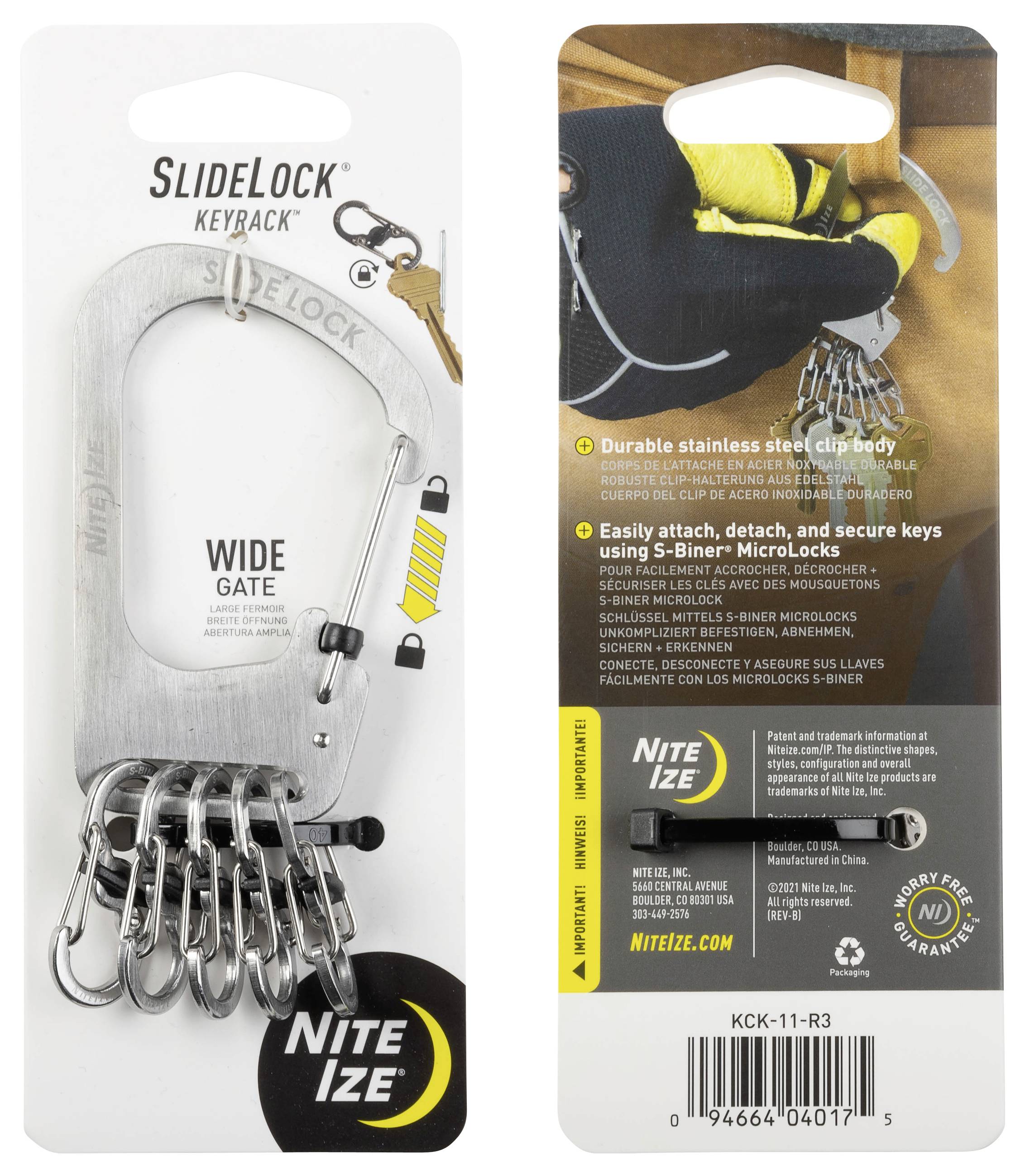 NITE Ize Schlüsselhalter NI-KCK-11-R3 Silber 1St.