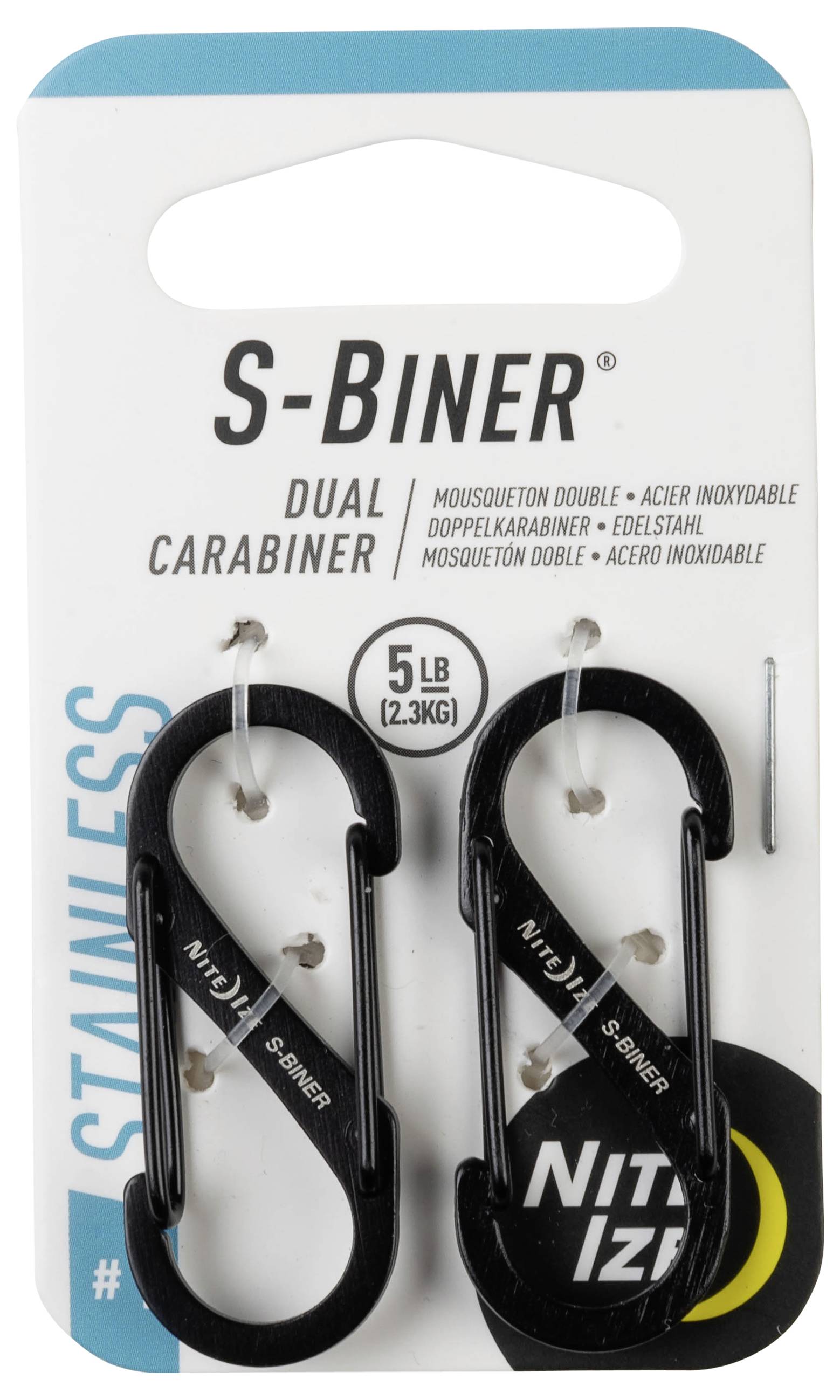 NITE Ize NI-SB1-2PK-01 Karabiner 40 mm x 1.42 mm 2 St.