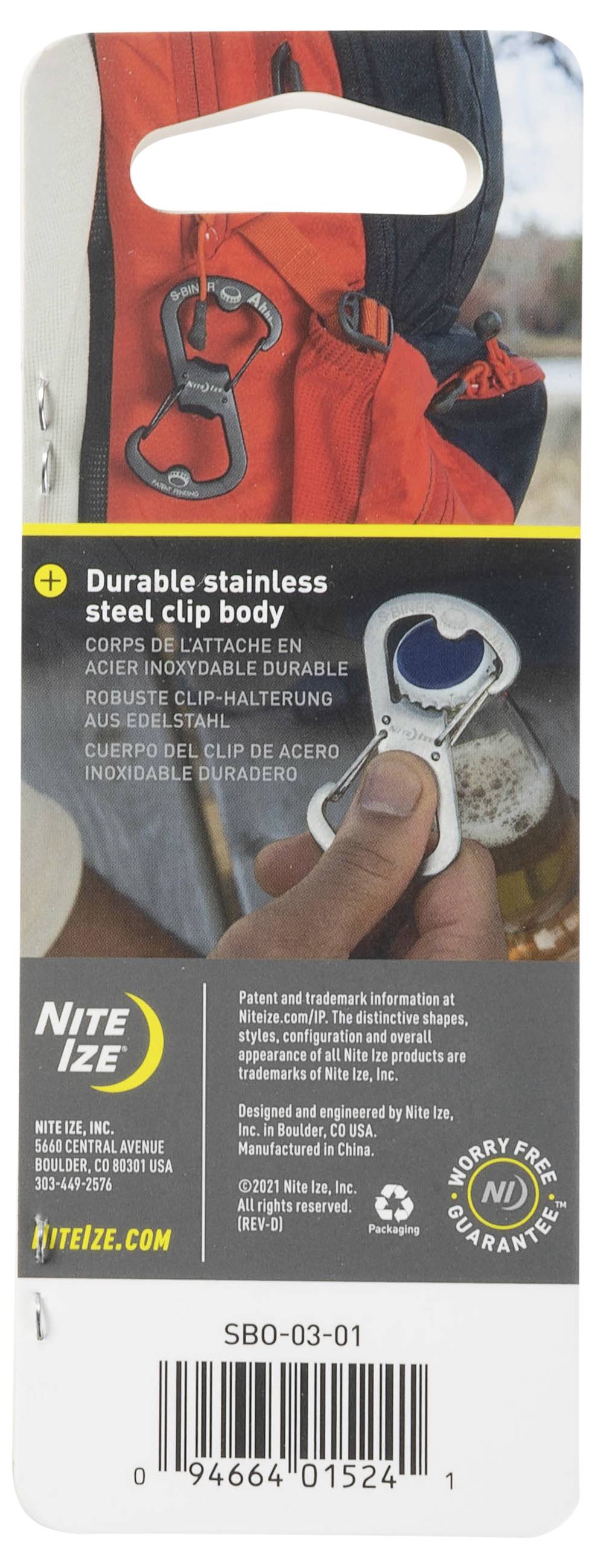 NITE Ize NI-SBO-03-01 Karabiner 82mm x 45mm 1St.