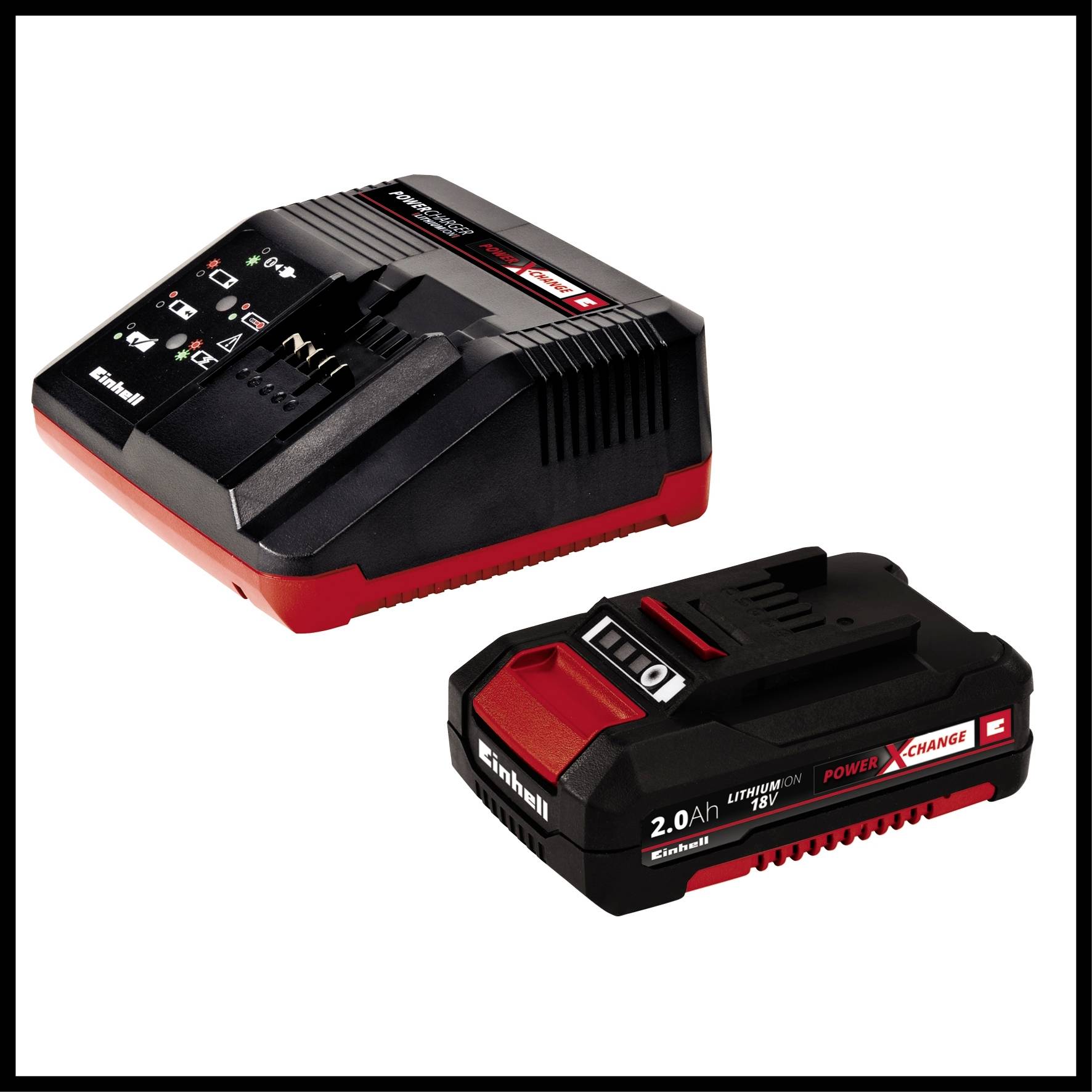 Einhell 3424051 GC-CC 18 Li Kit (1x2,0Ah) Besen, Fugenreiniger Nylon, Stahl 18V