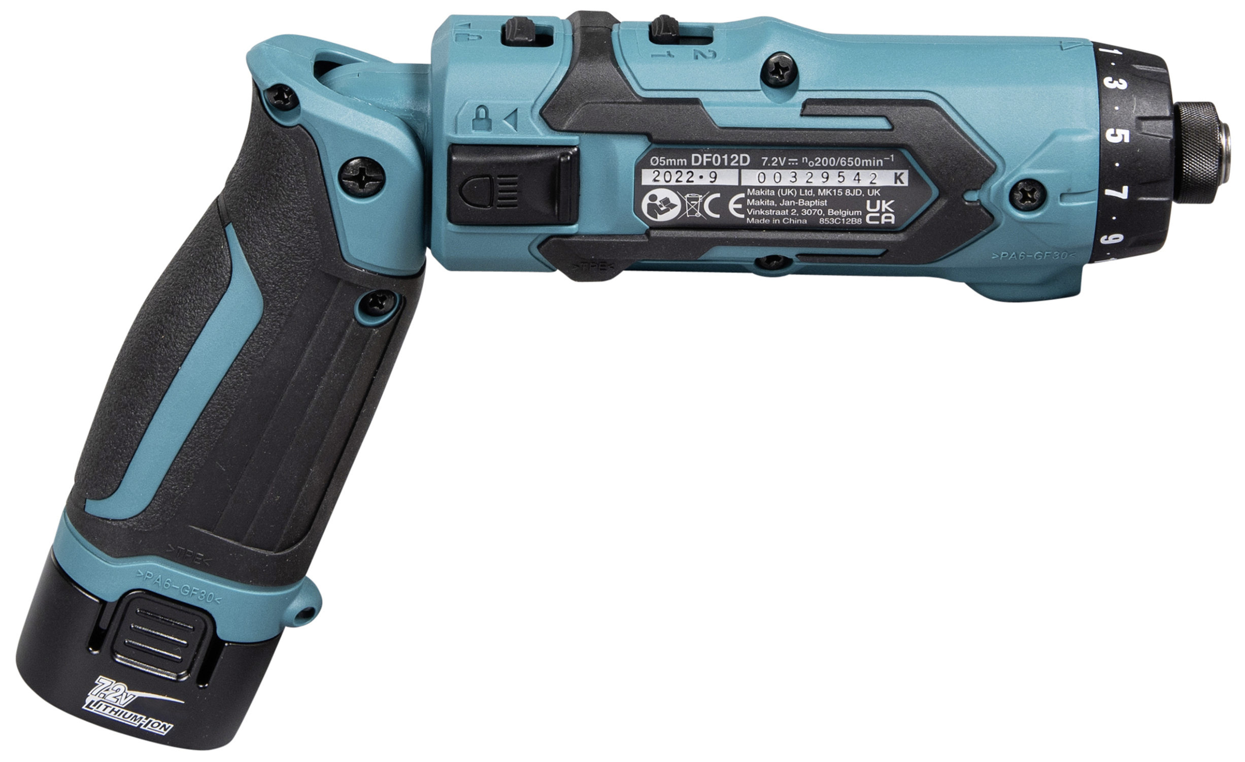 Makita DF012DSE Akku-Knickschrauber 7.2V 1.5Ah Li-Ion inkl. 2. Akku, inkl. Ladegerät, inkl. Koffer