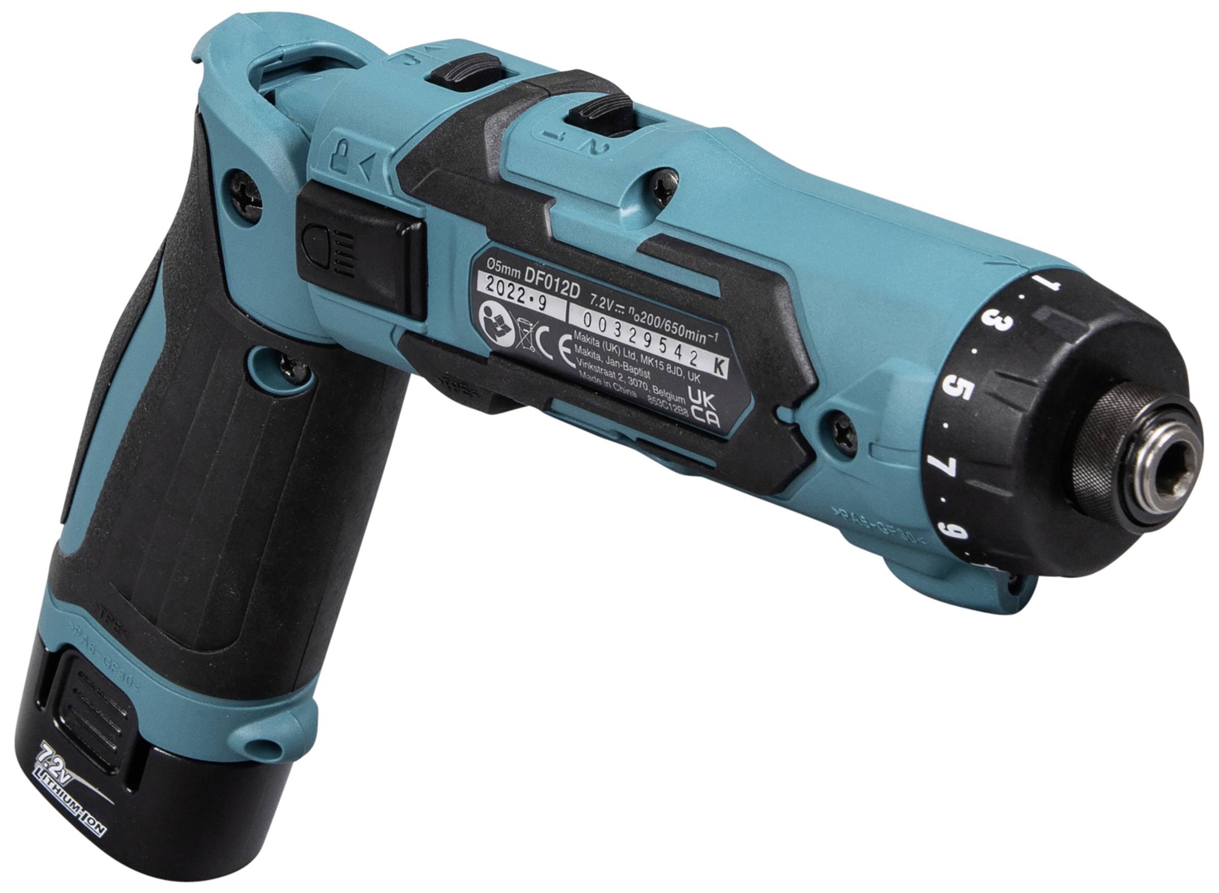 Makita DF012DSE Akku-Knickschrauber 7.2 V 1.5 Ah Li-Ion inkl. 2. Akku, inkl. Ladegerät, inkl. Koffe