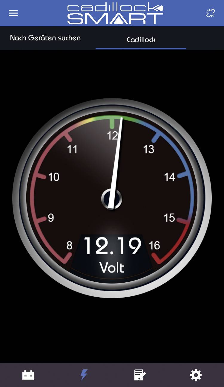 Cadillock Smart Batterieüberwachung 6 V, 12 V, 24 V Ladeüberwachung, Batterieprüfung, Kontrolle Lichtmaschine, Spannungsmesser, Bluetooth® Verbind