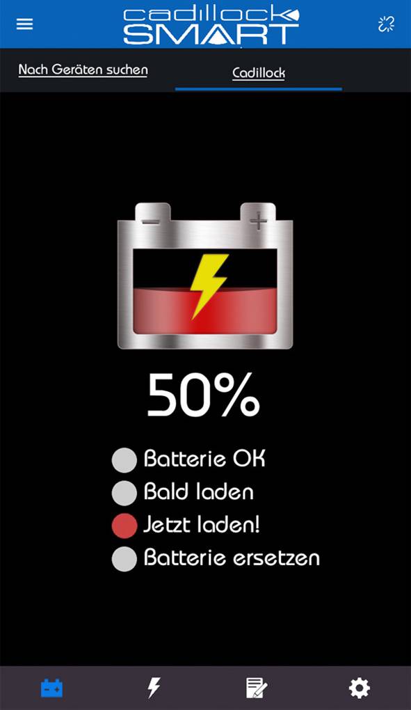 Cadillock Smart Batterieüberwachung 6 V, 12 V, 24 V Ladeüberwachung, Batterieprüfung, Kontrolle Lichtmaschine, Spannungsmesser, Bluetooth® Verbind