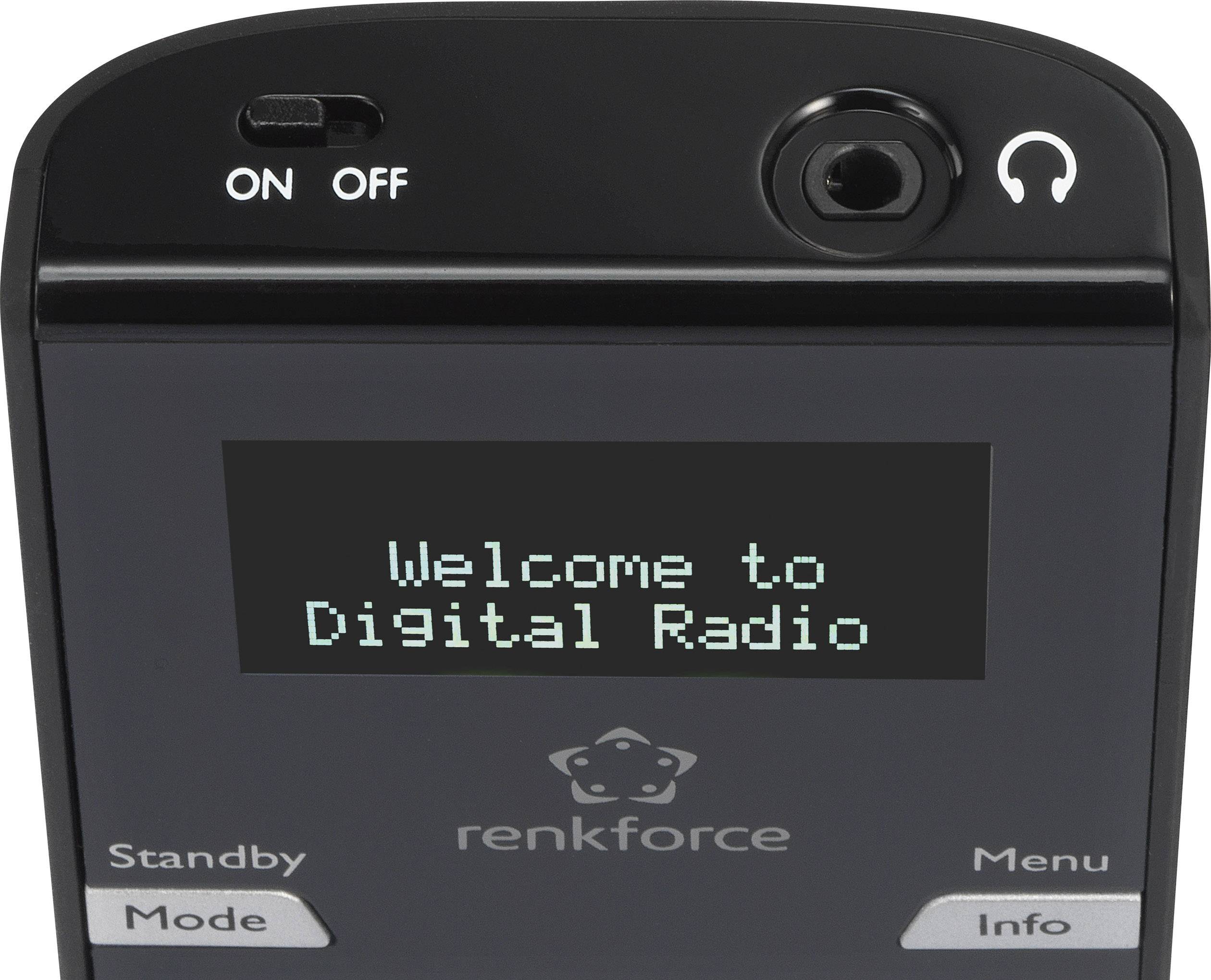 Renkforce DAB-POCKET Taschenradio DAB+, UKW wiederaufladbar Schwarz