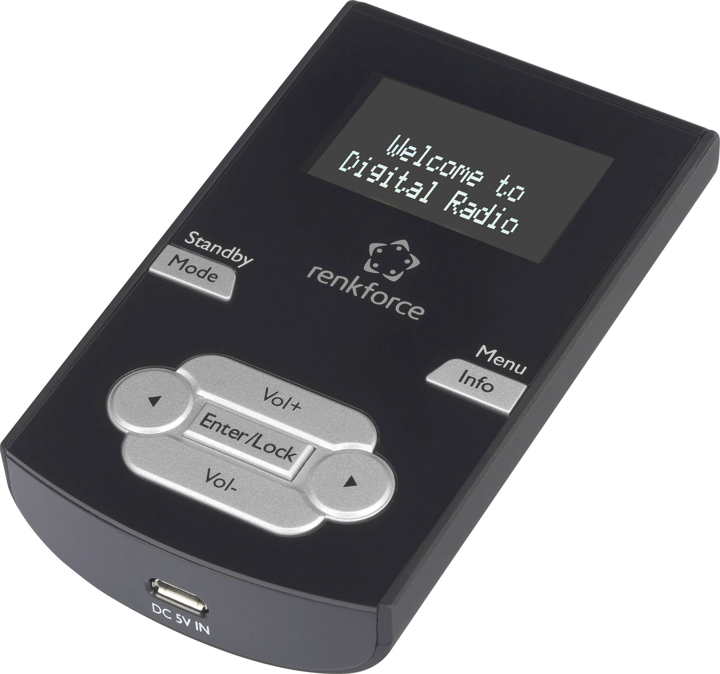 Renkforce DAB-POCKET Taschenradio DAB+, UKW wiederaufladbar Schwarz