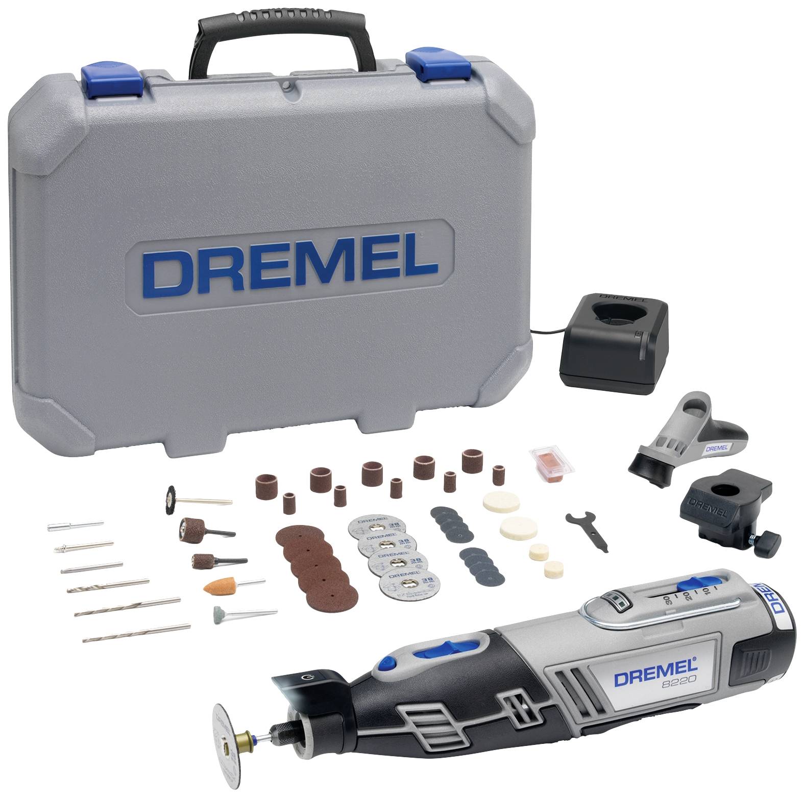 Dremel 8220-2/45 F0138220JF Akku-Multifunktionswerkzeug inkl. Akku, mit Zubehör, inkl. Koffer 12 V 2 Ah