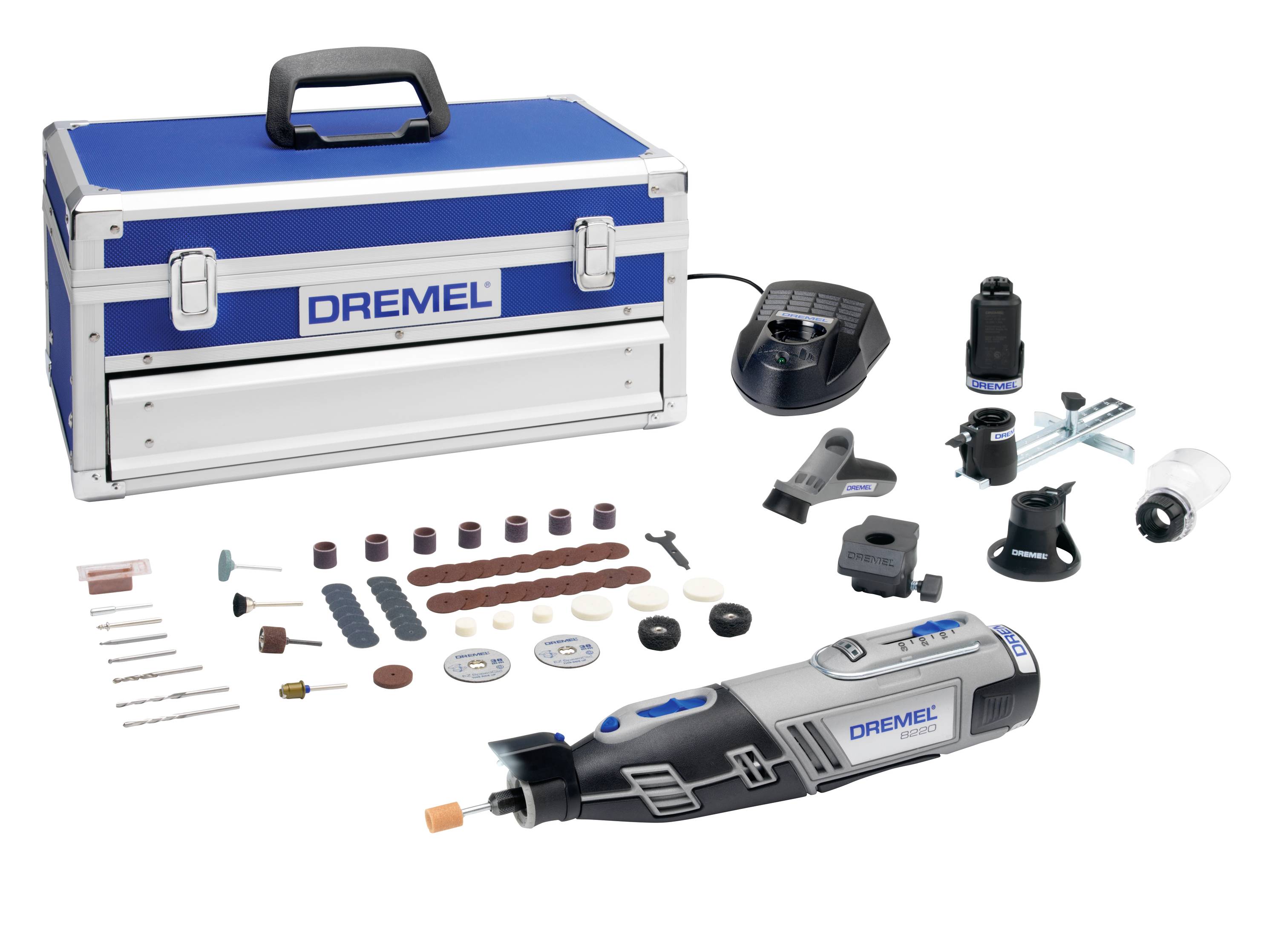 Dremel 8220-5/65 Platin Edition F0138220JK Akku-Multifunktionswerkzeug inkl. 2. Akku, mit Zubehör, inkl. Koffer 12 V 2 Ah Anzahl mitgelieferte Akk